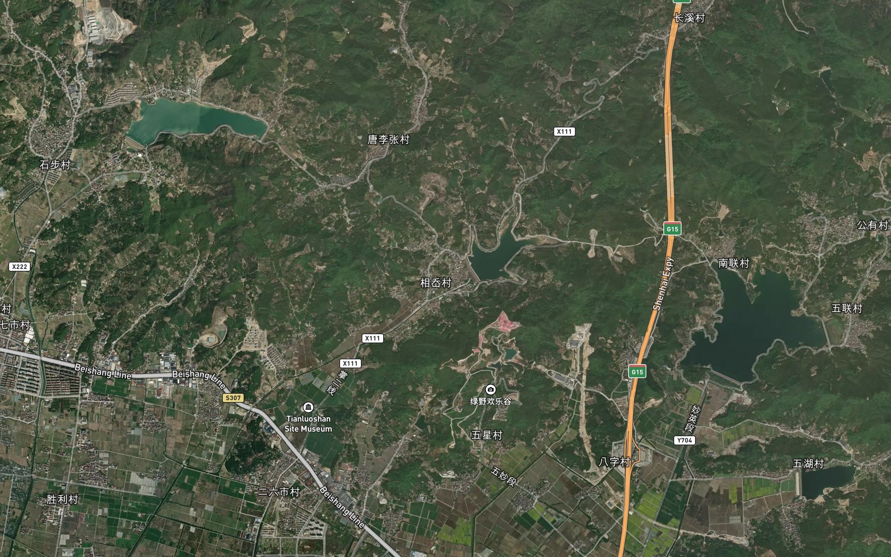 Satellite map of the Xiang'ao Shuiku