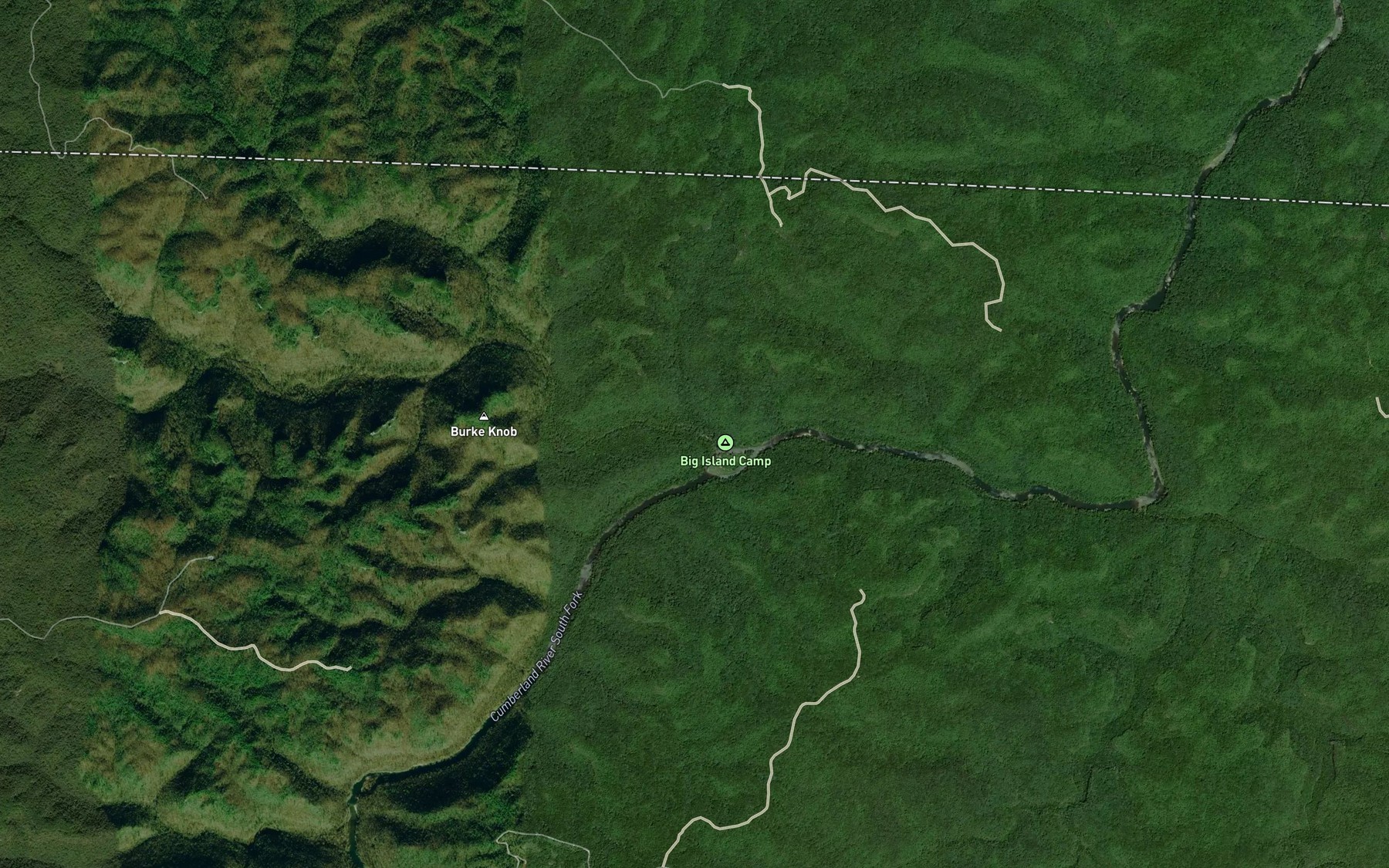 Satellite map of the Miller Branch