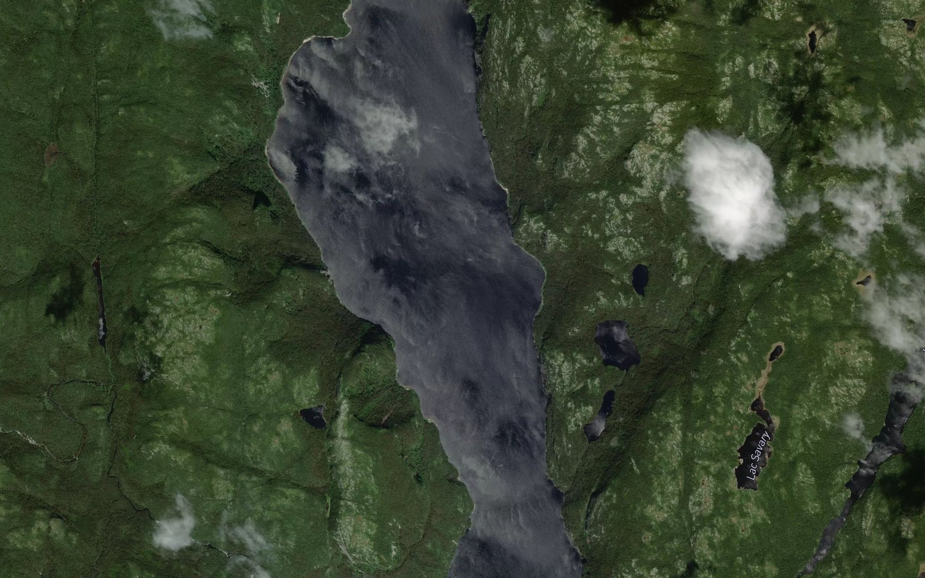 Satellite map of the Lacs a Paulo