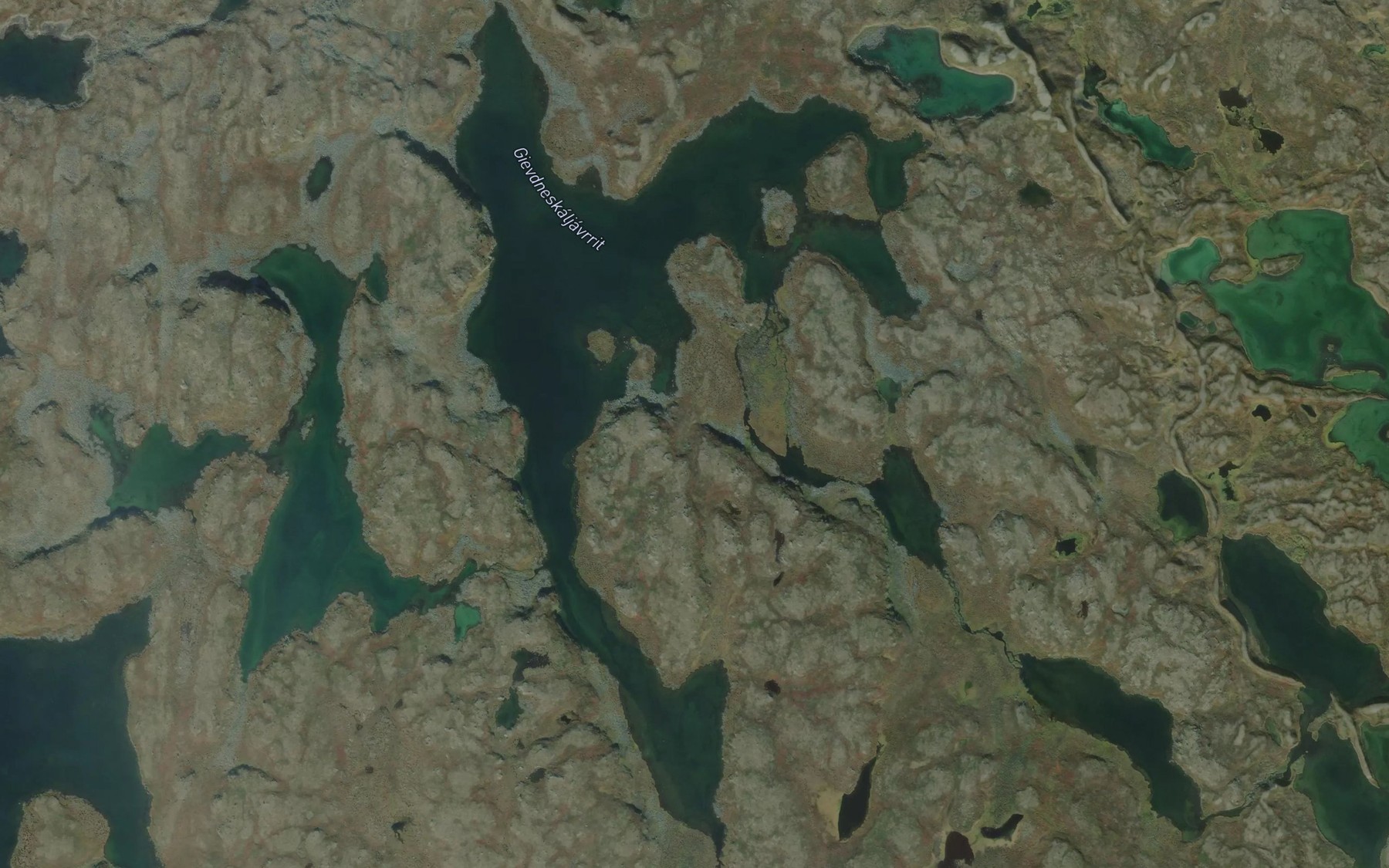 Satellite map of the Gievdneskaljavrrit