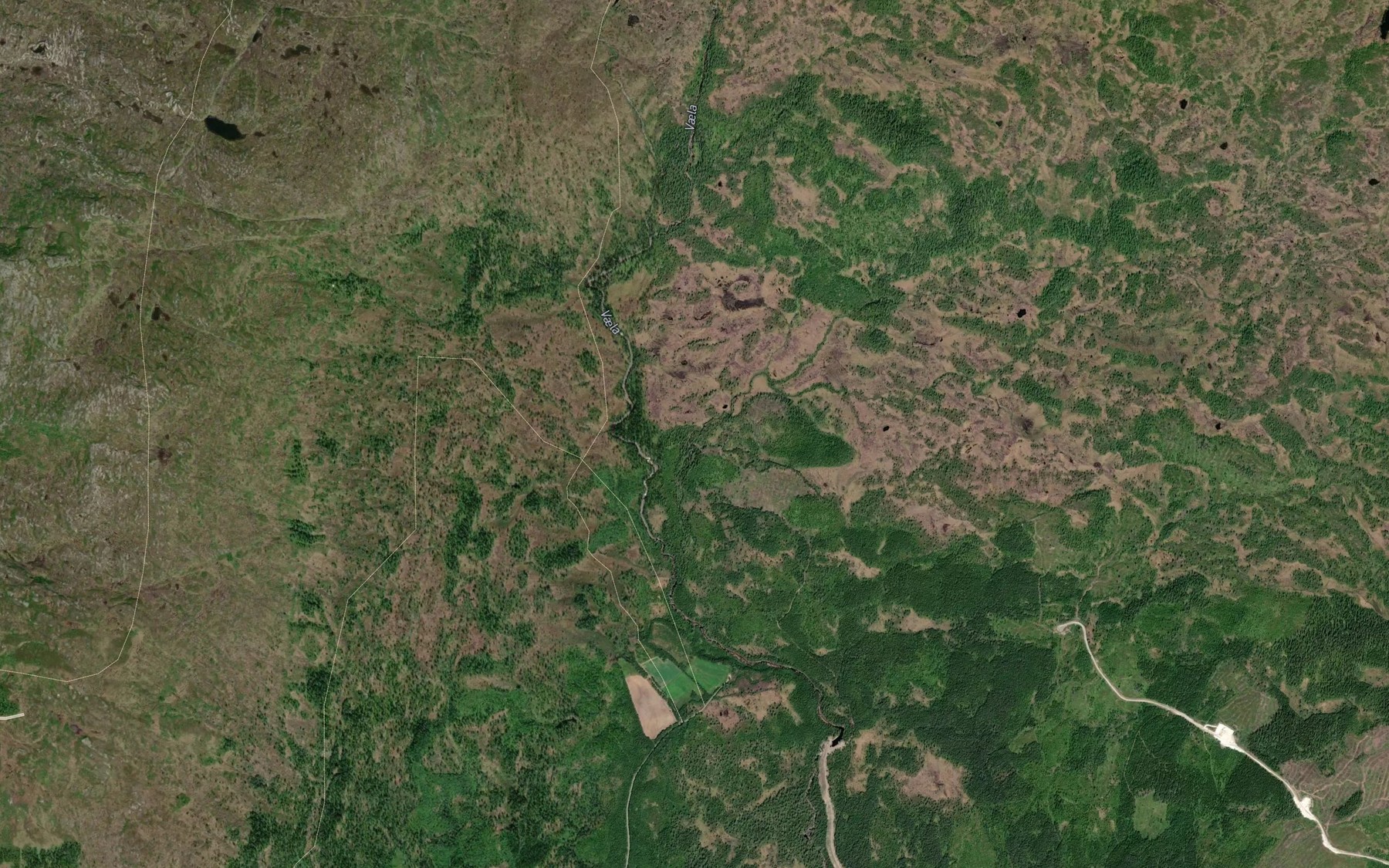 Satellite map of the Djupbekken
