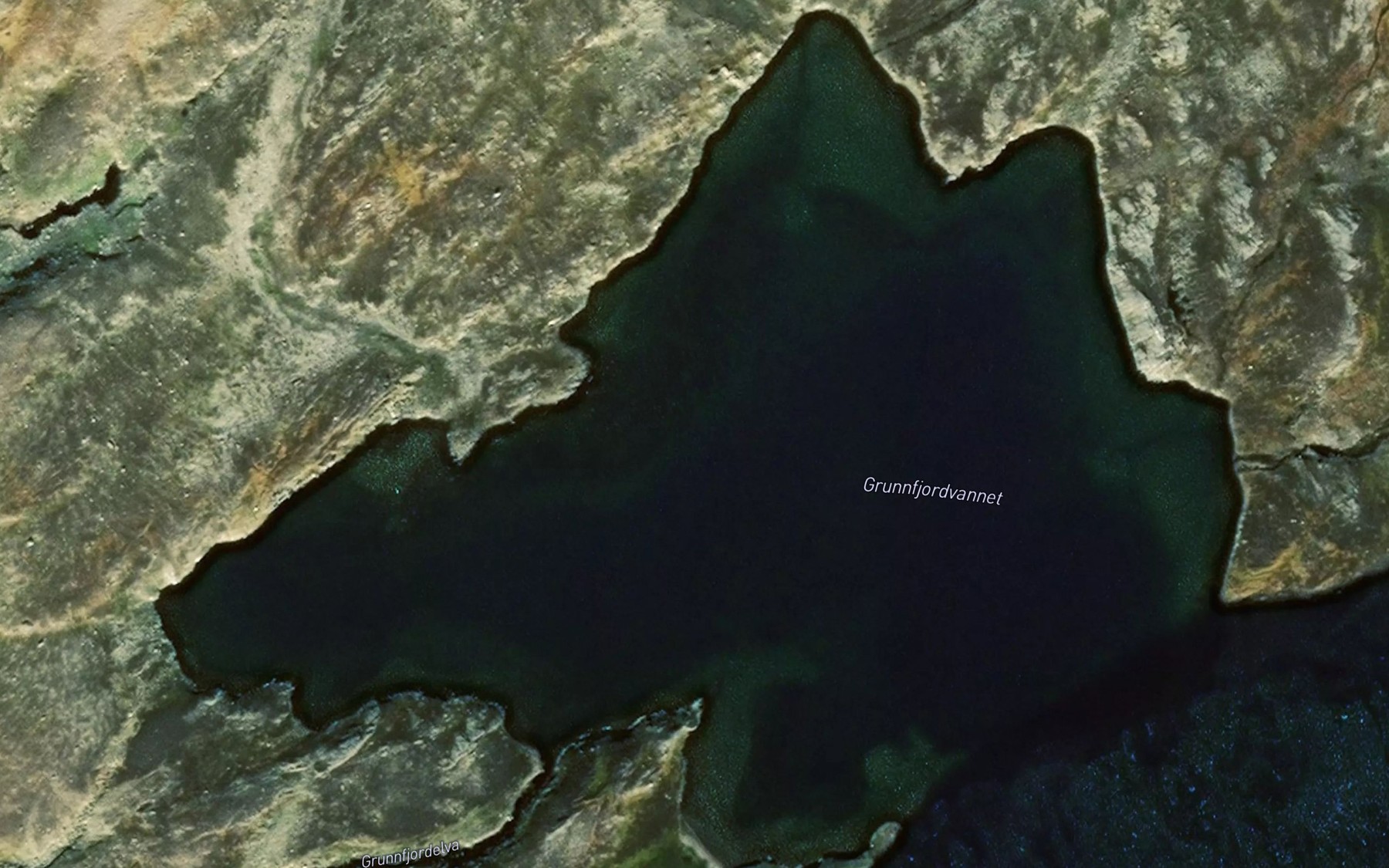 Satellite map of the Grunnfjordvatnet