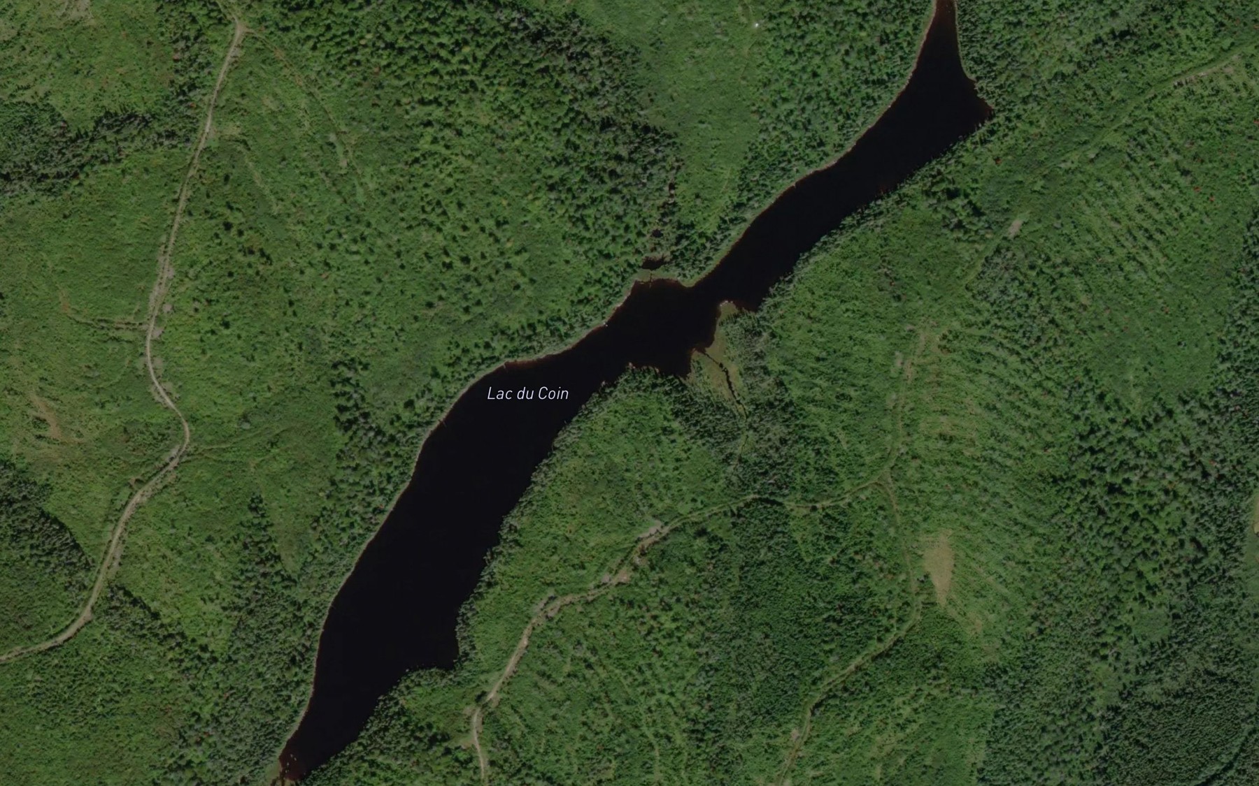 Satellite map of the Lac du Coin