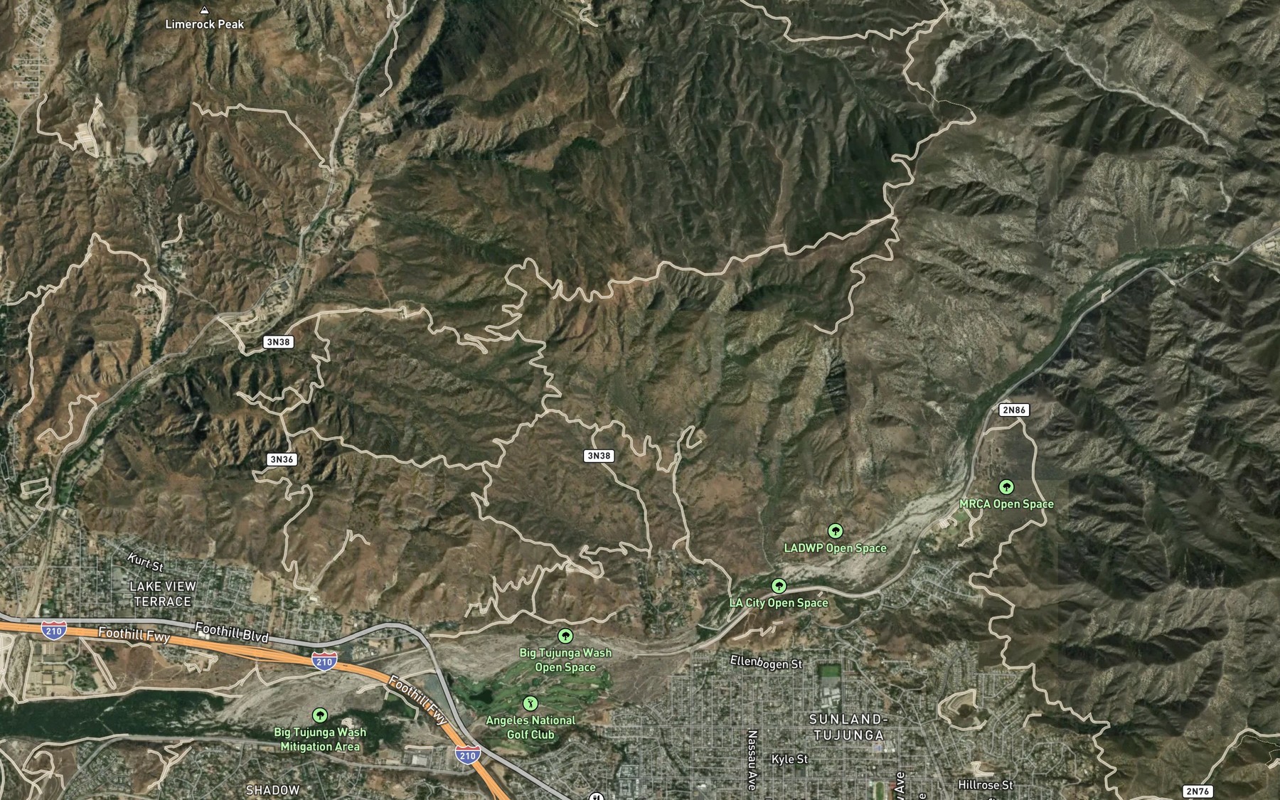 Satellite map of the Goldenrod Spring