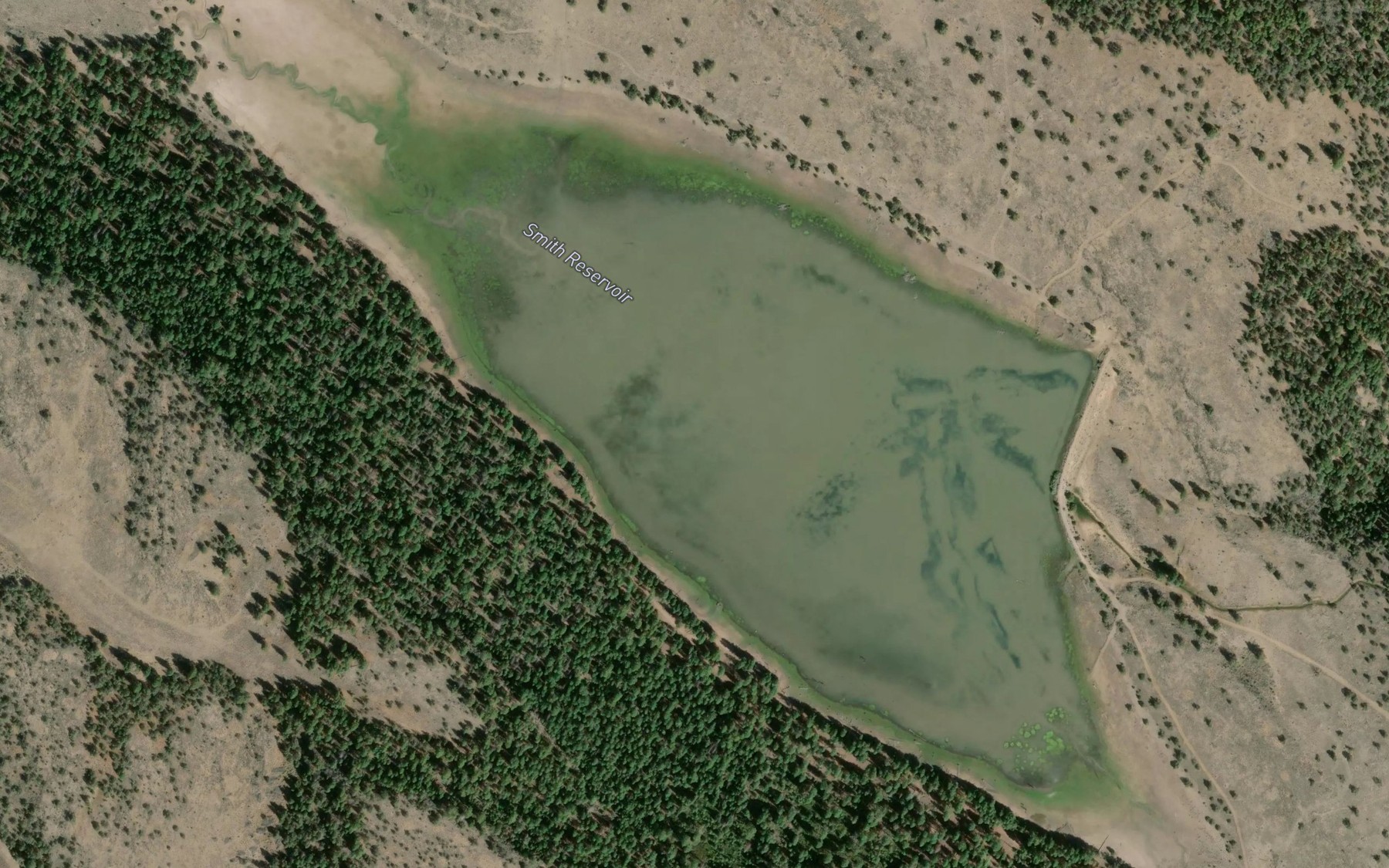 Satellite map of the Smith Reservoir