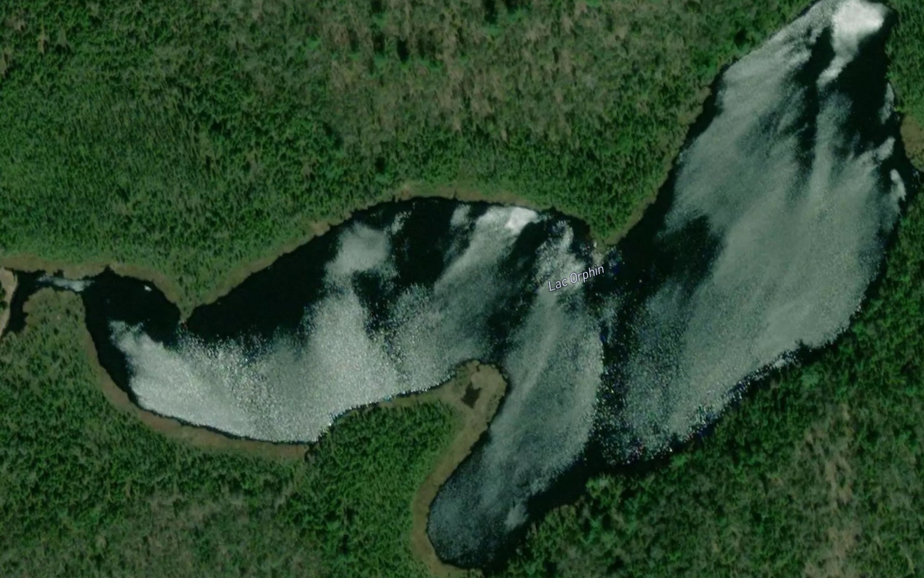Satellite map of the Lac Orphin