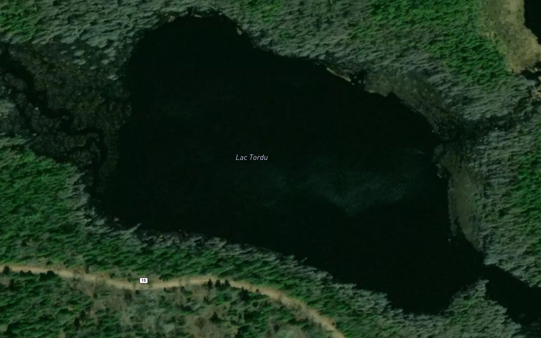 Satellite map of the Lac Tordu
