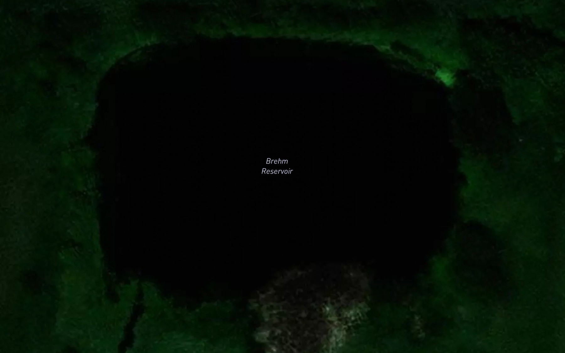 Satellite map of the Brehm Reservoir