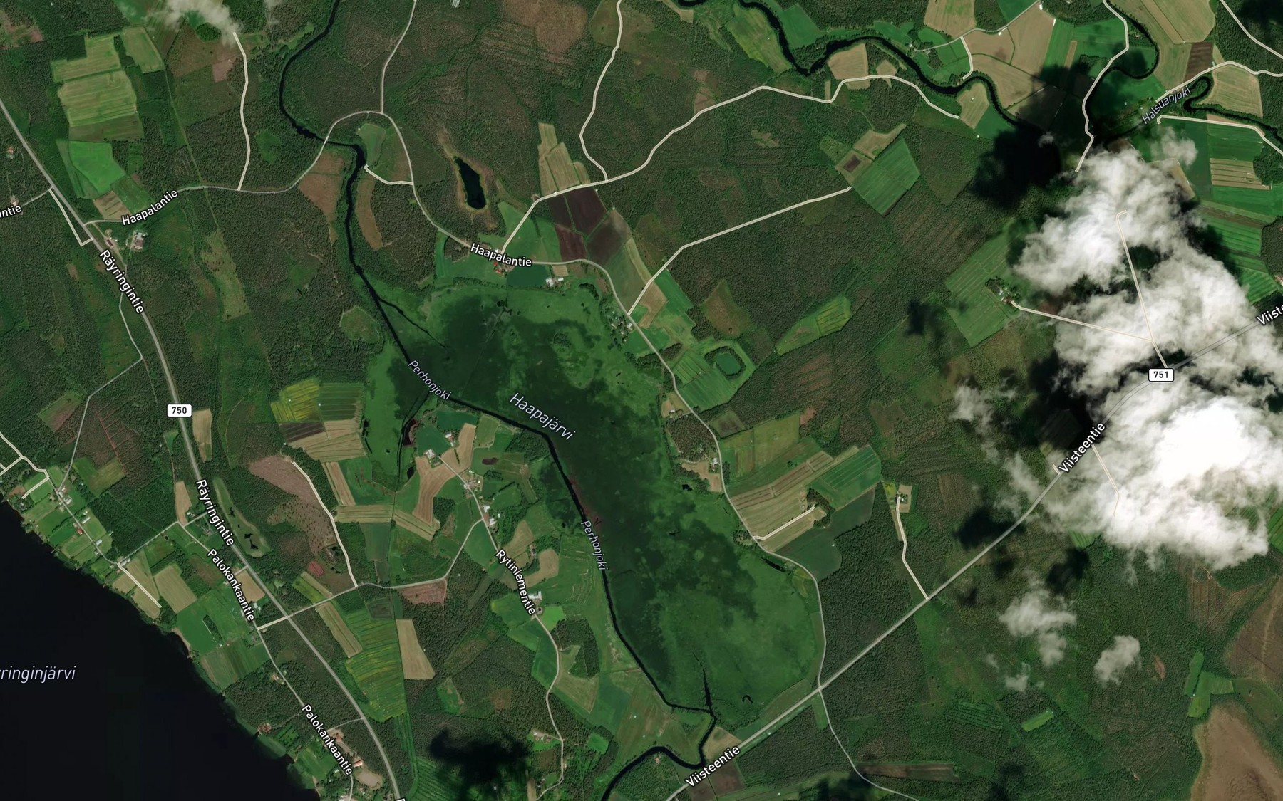Satellite map of the Savilahti