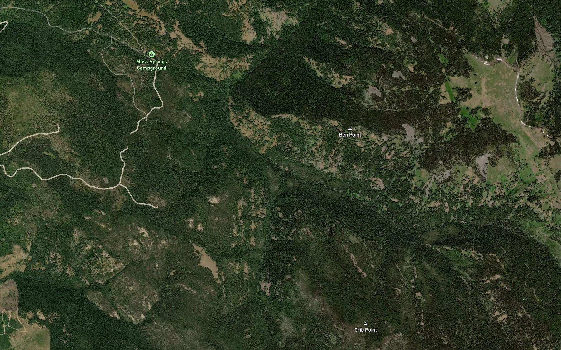 Satellite map of the Dobbin Creek