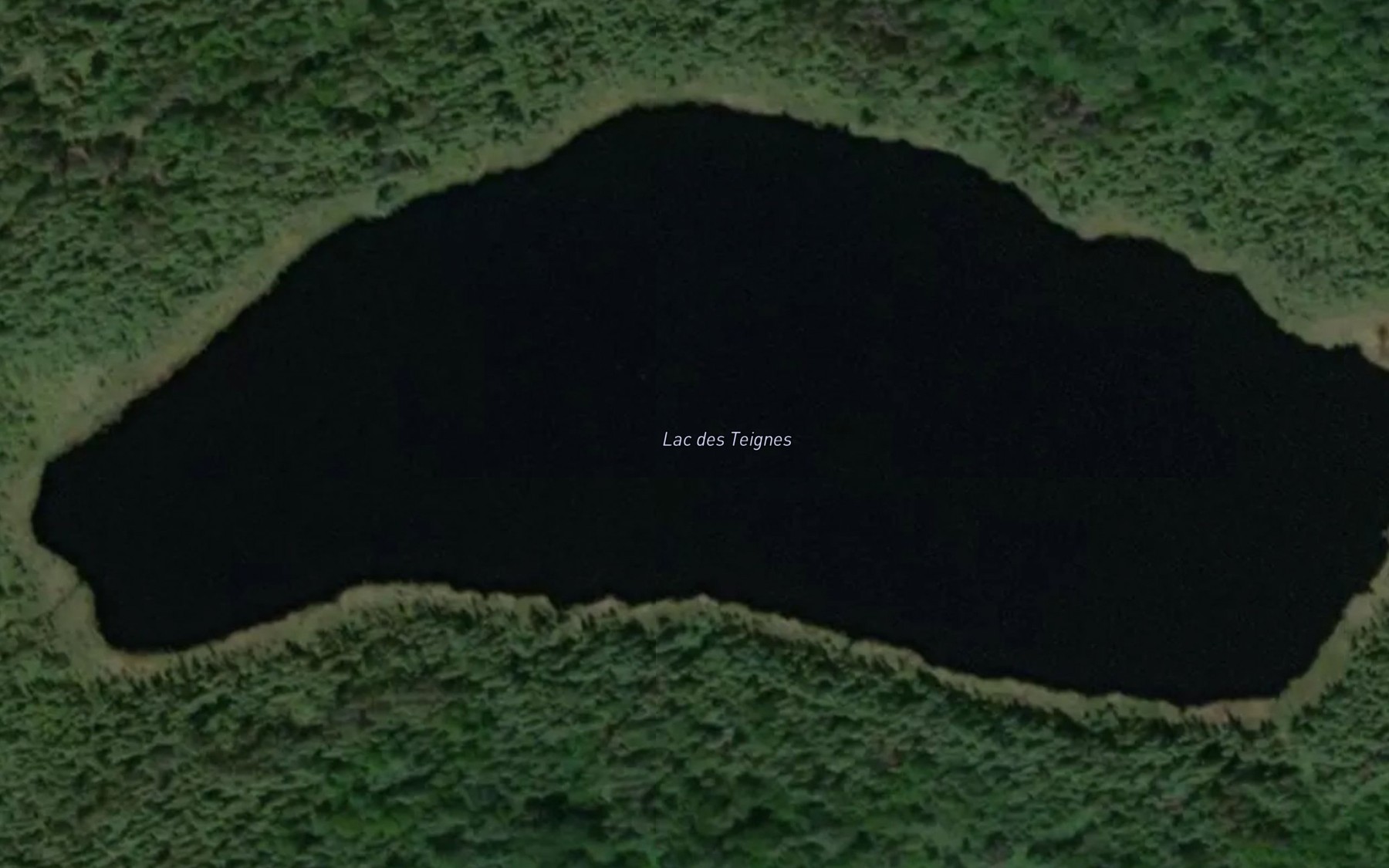 Satellite map of the Lac des Teignes