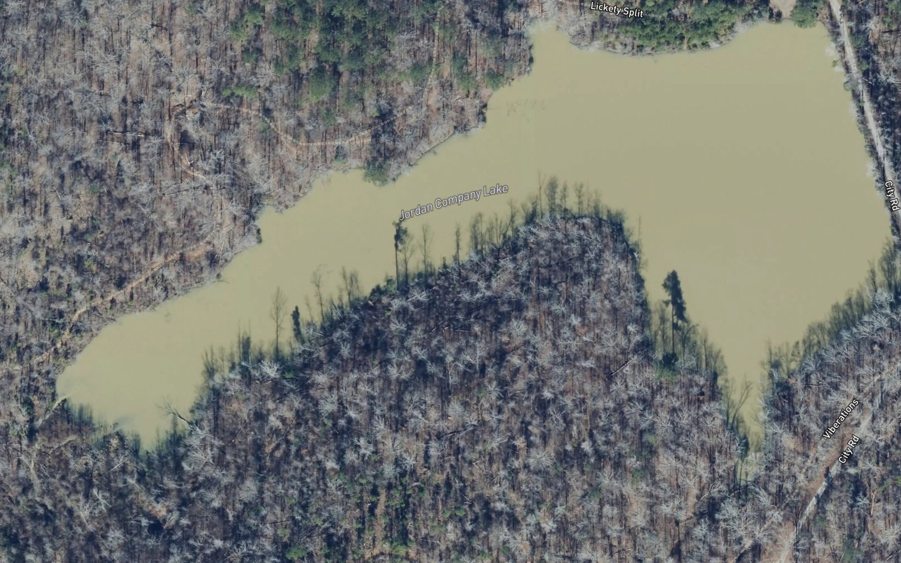 Satellite map of the Jordan Company Lake