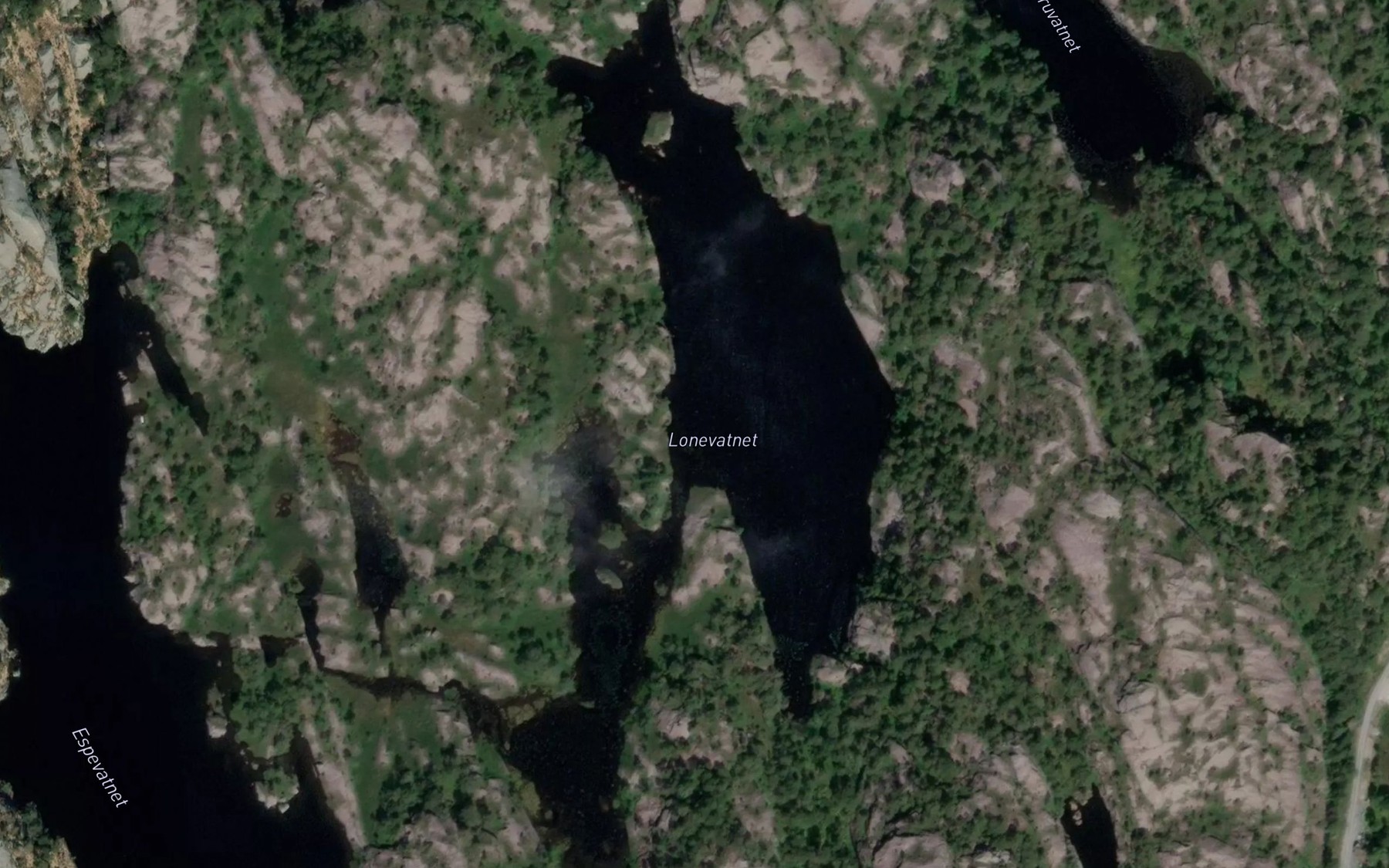 Satellite map of the Lonevatnet