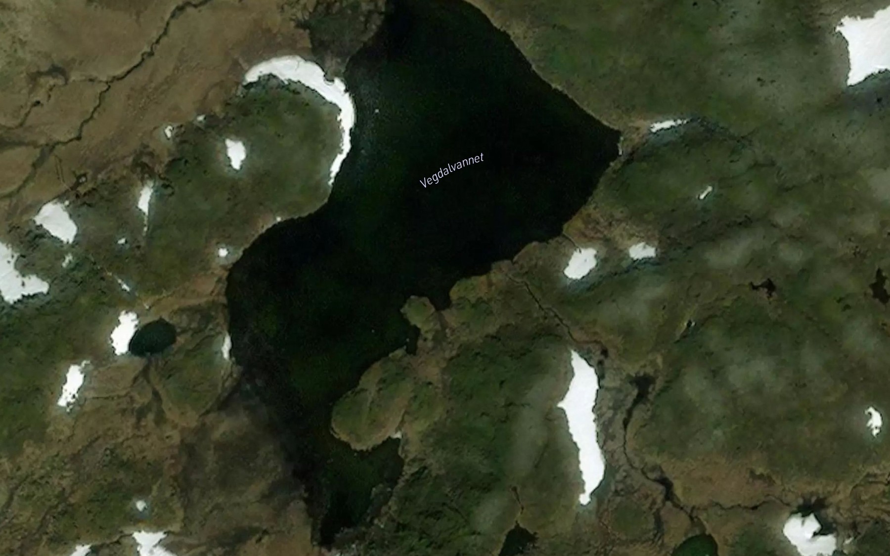 Satellite map of the Vegdalvatnet