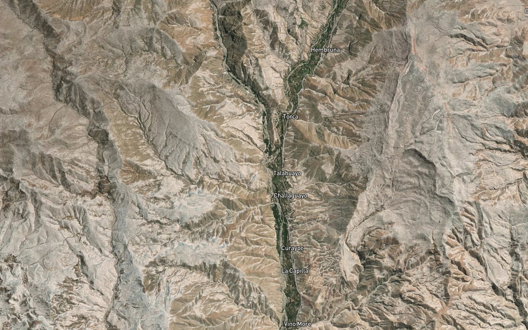 Satellite map of the Rio Seche