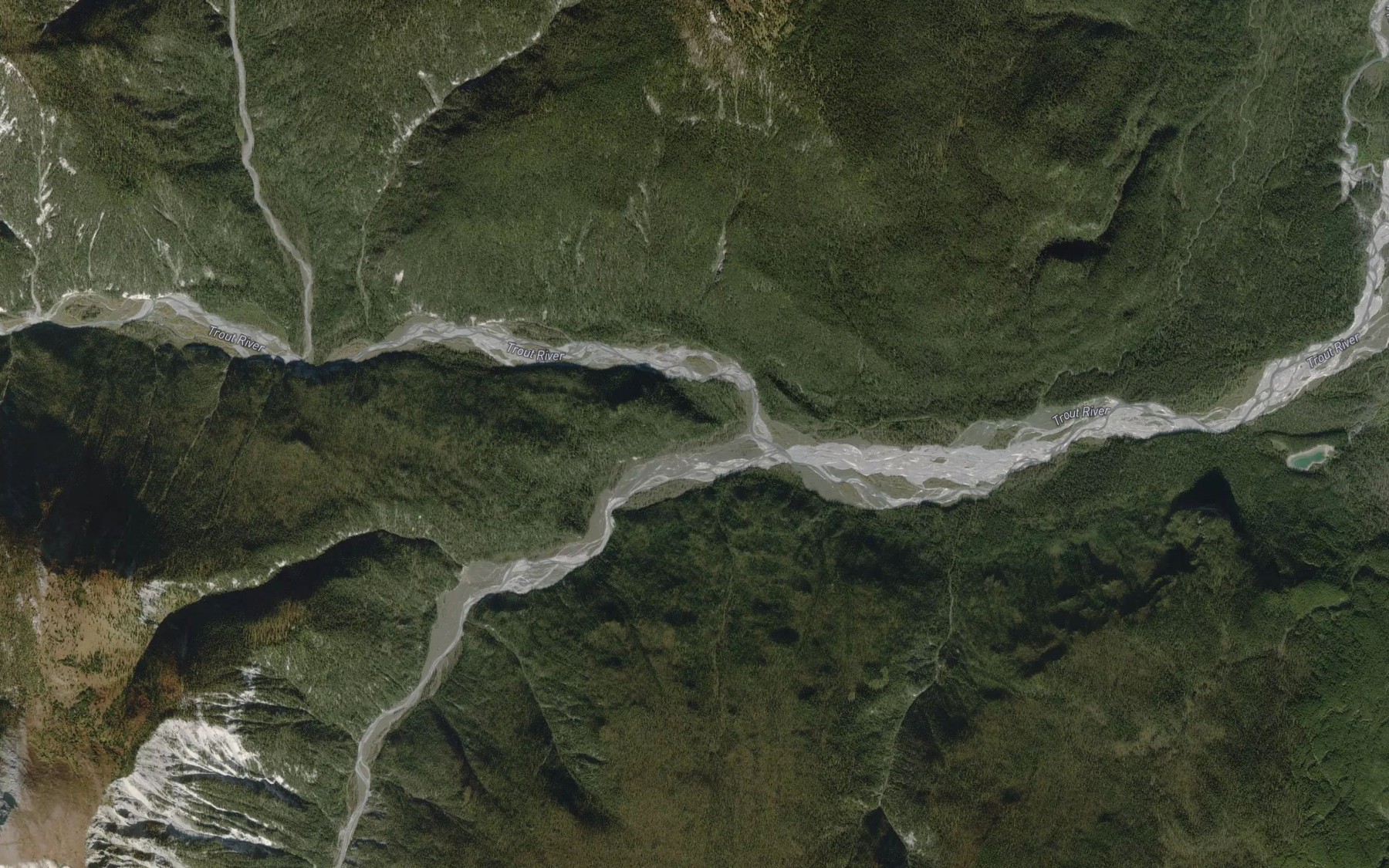 Satellite map of the Lue Creek