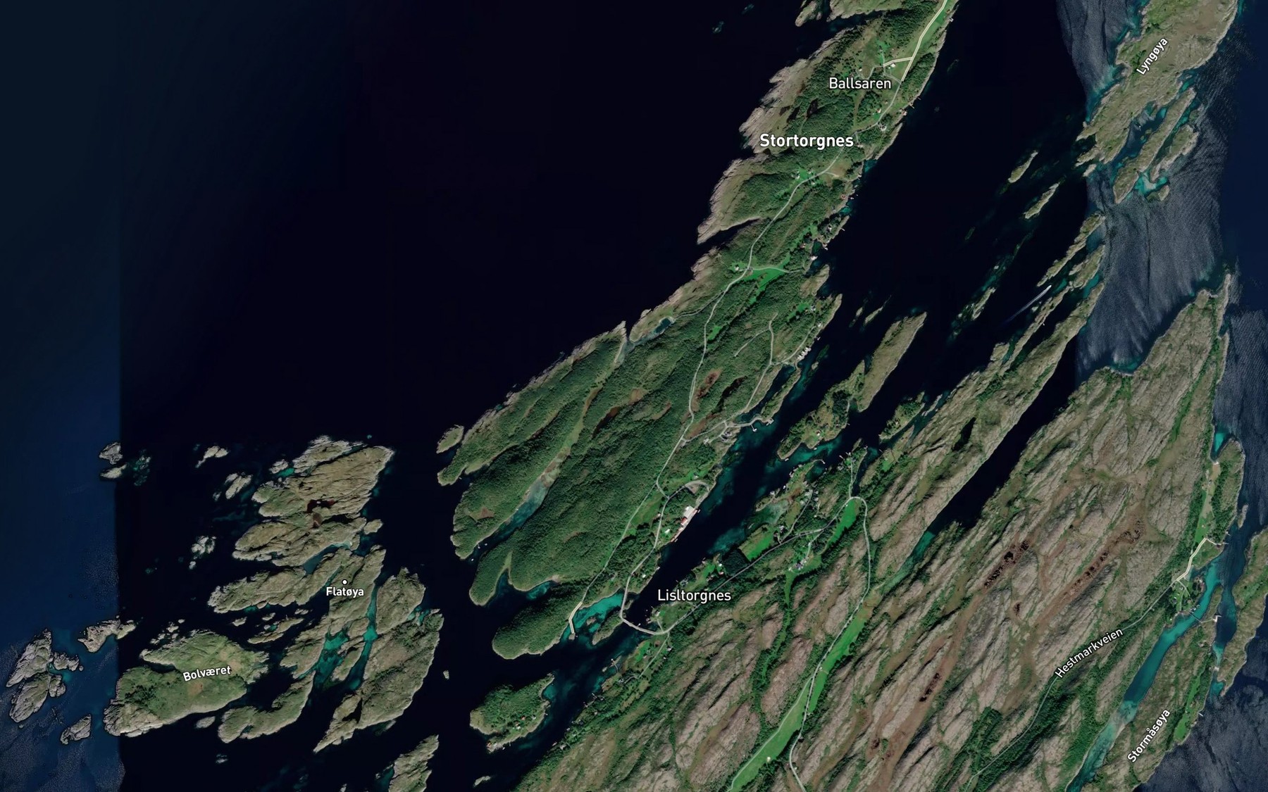 Satellite map of the Nordvingelskogvatnet
