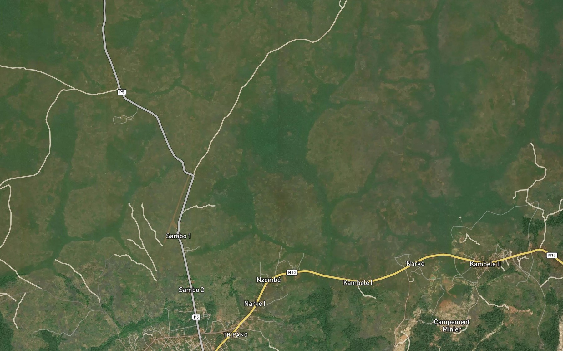 Satellite map of the Mongouke