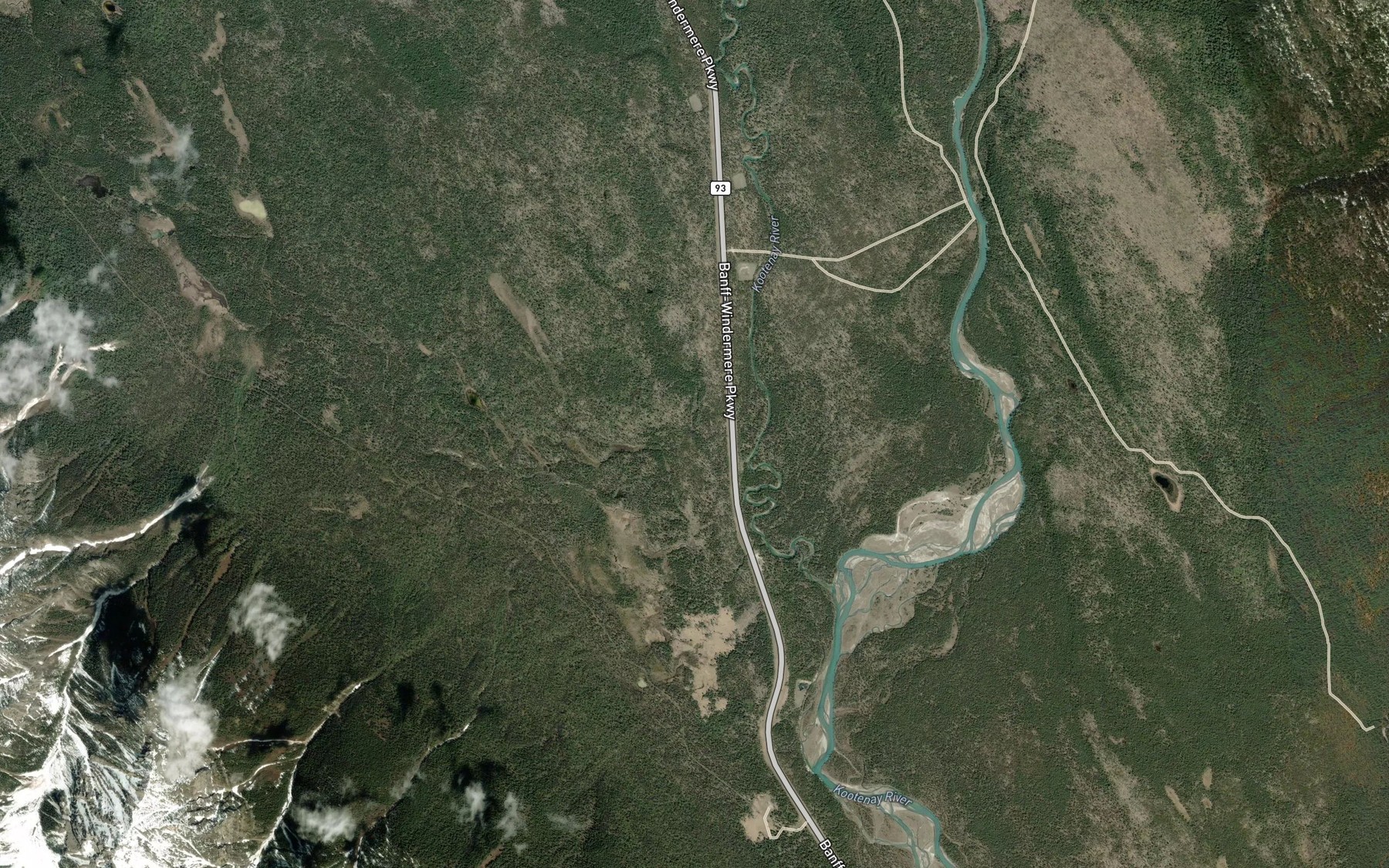 Satellite map of the Dolly Varden Creek