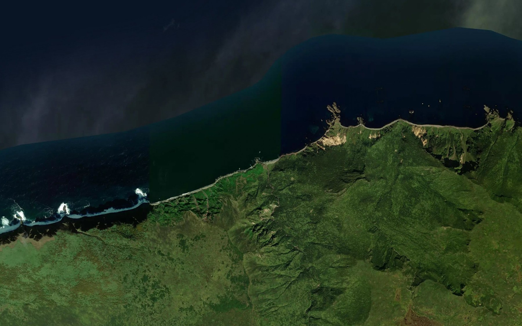 Satellite map of the Kamuy