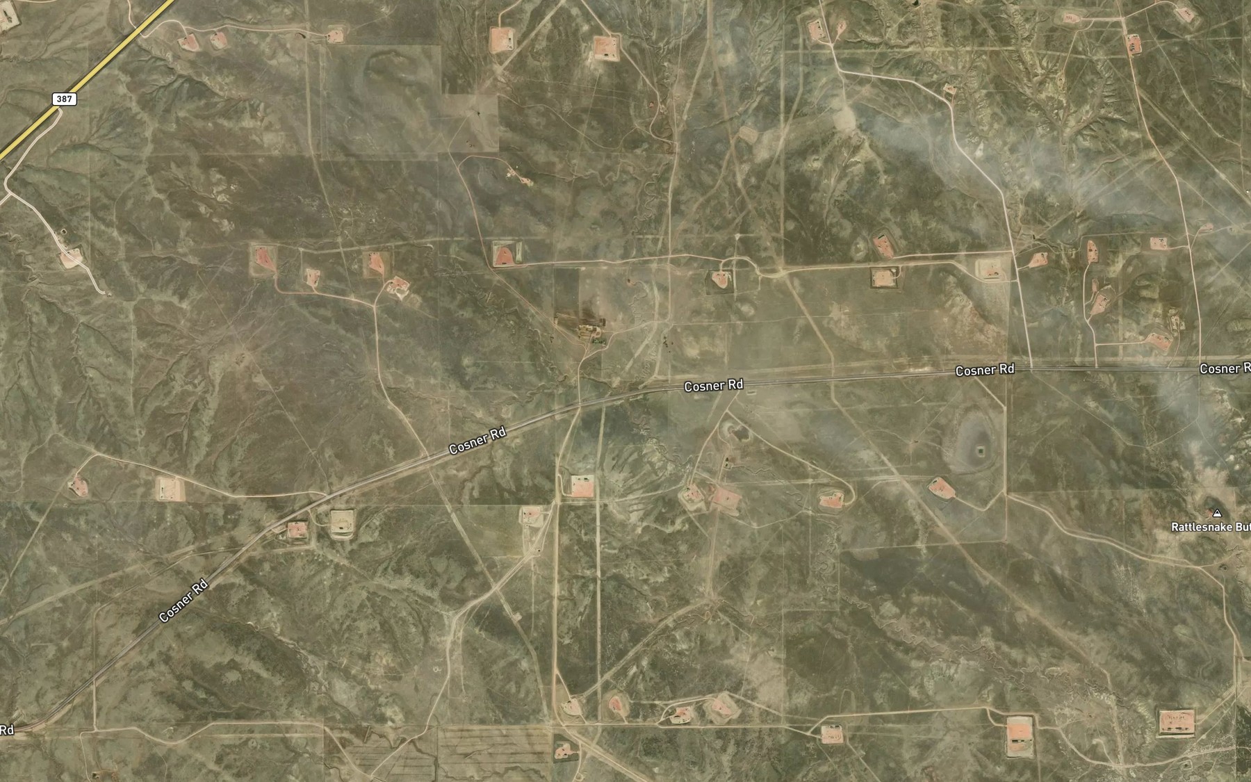 Satellite map of the North Porcupine Creek