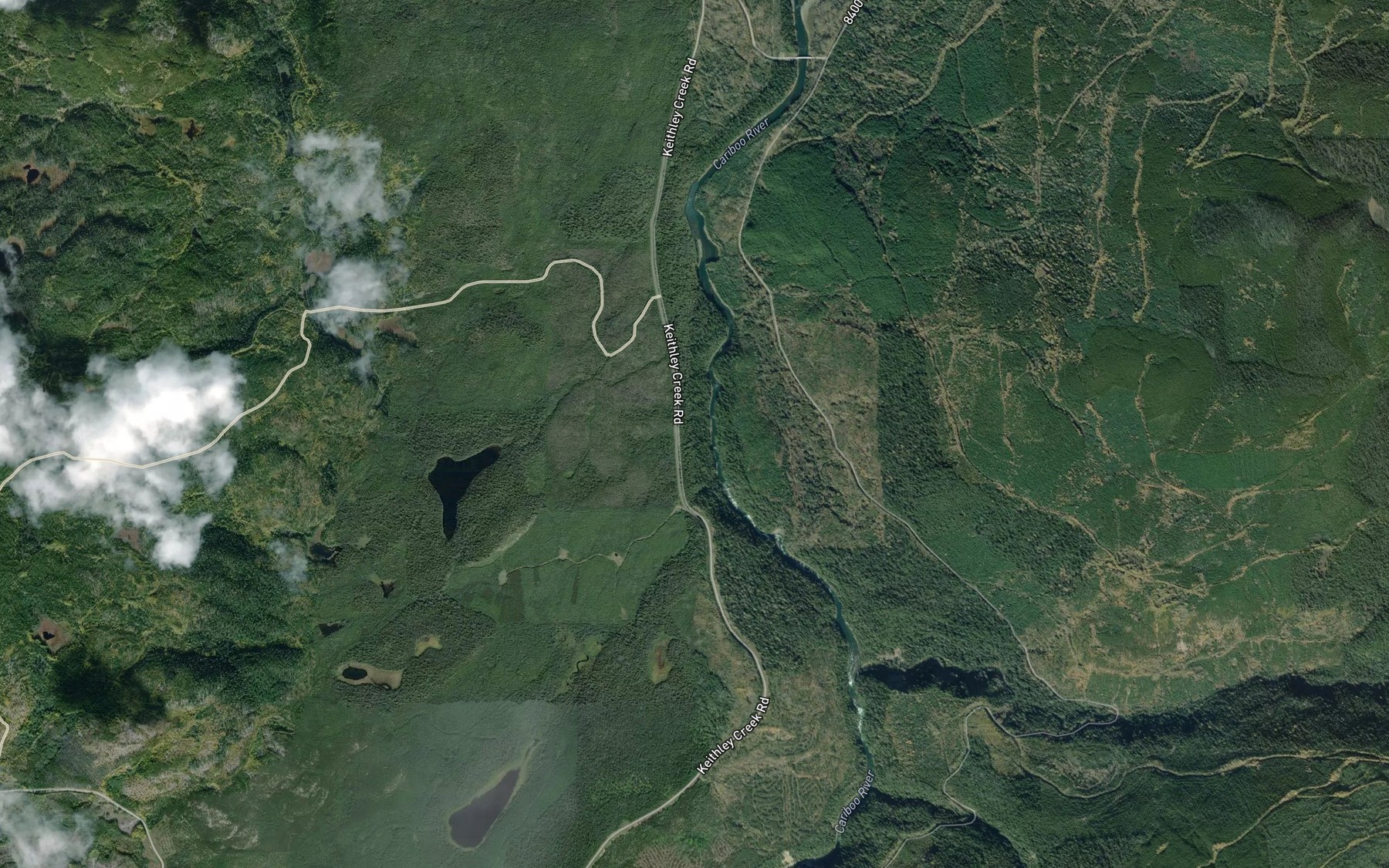 Satellite map of the Six Mile Creek