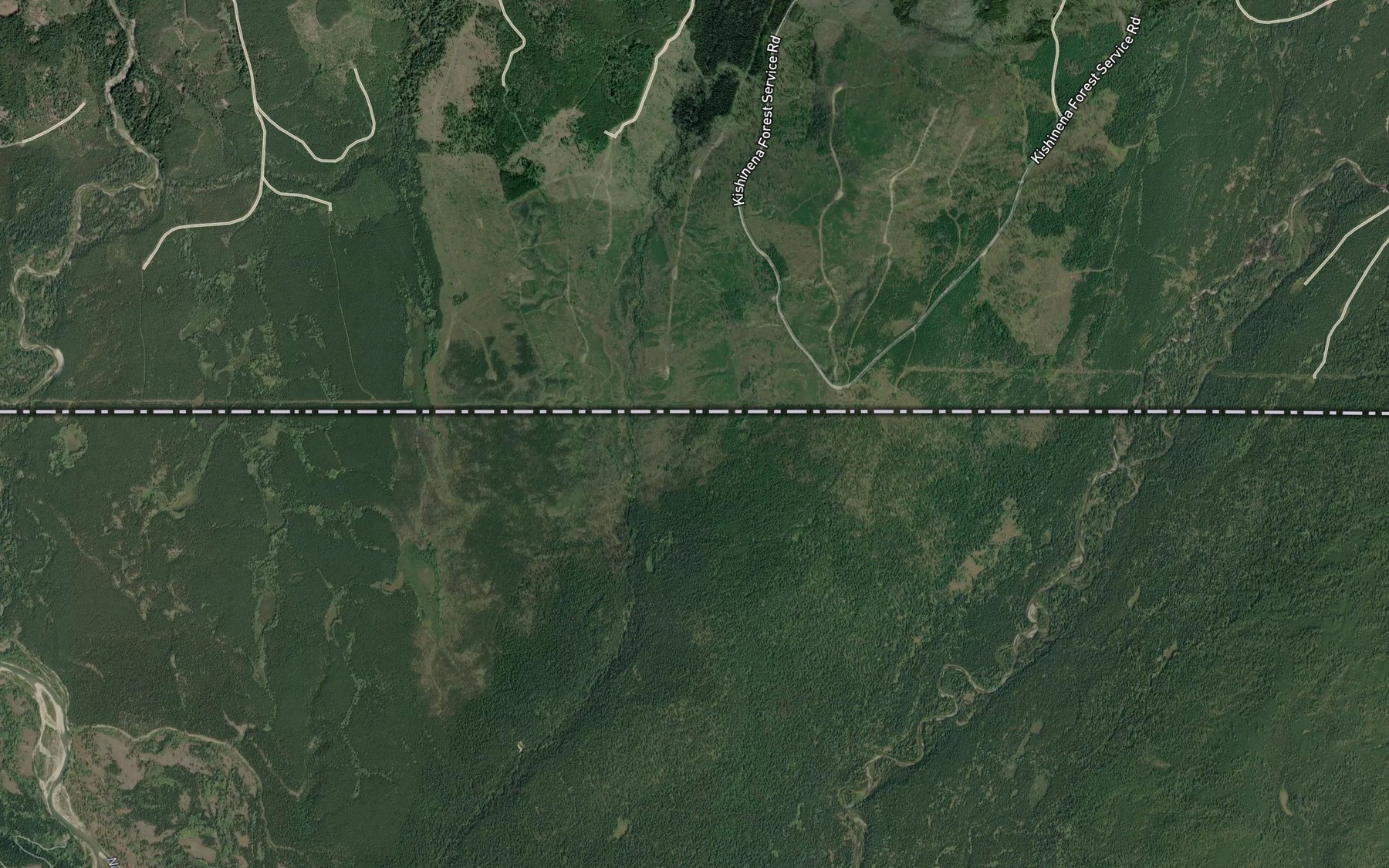 Satellite map of the Elder Creek