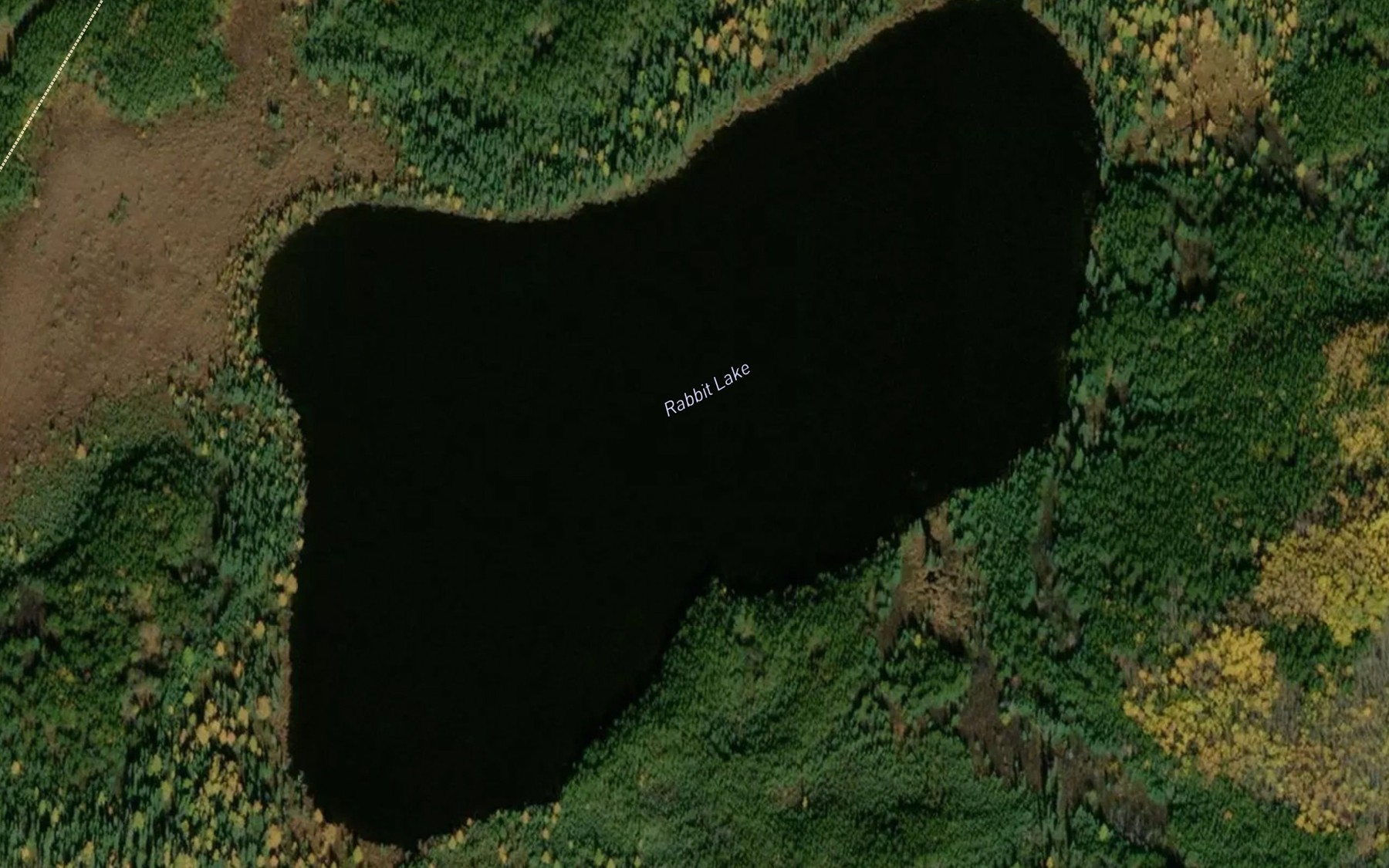 Satellite map of the Rabbit Lake