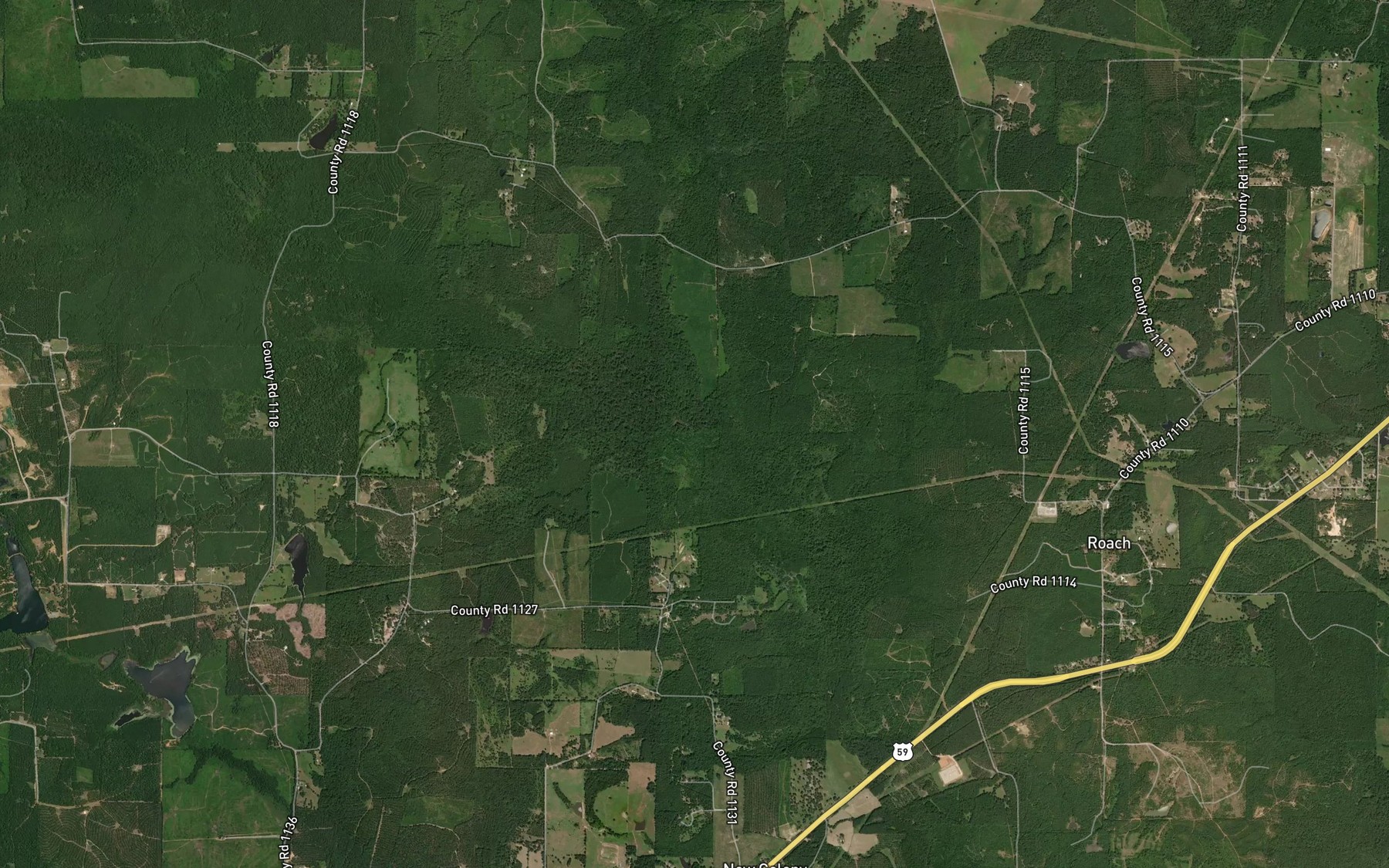 Satellite map of the Crooked Branch