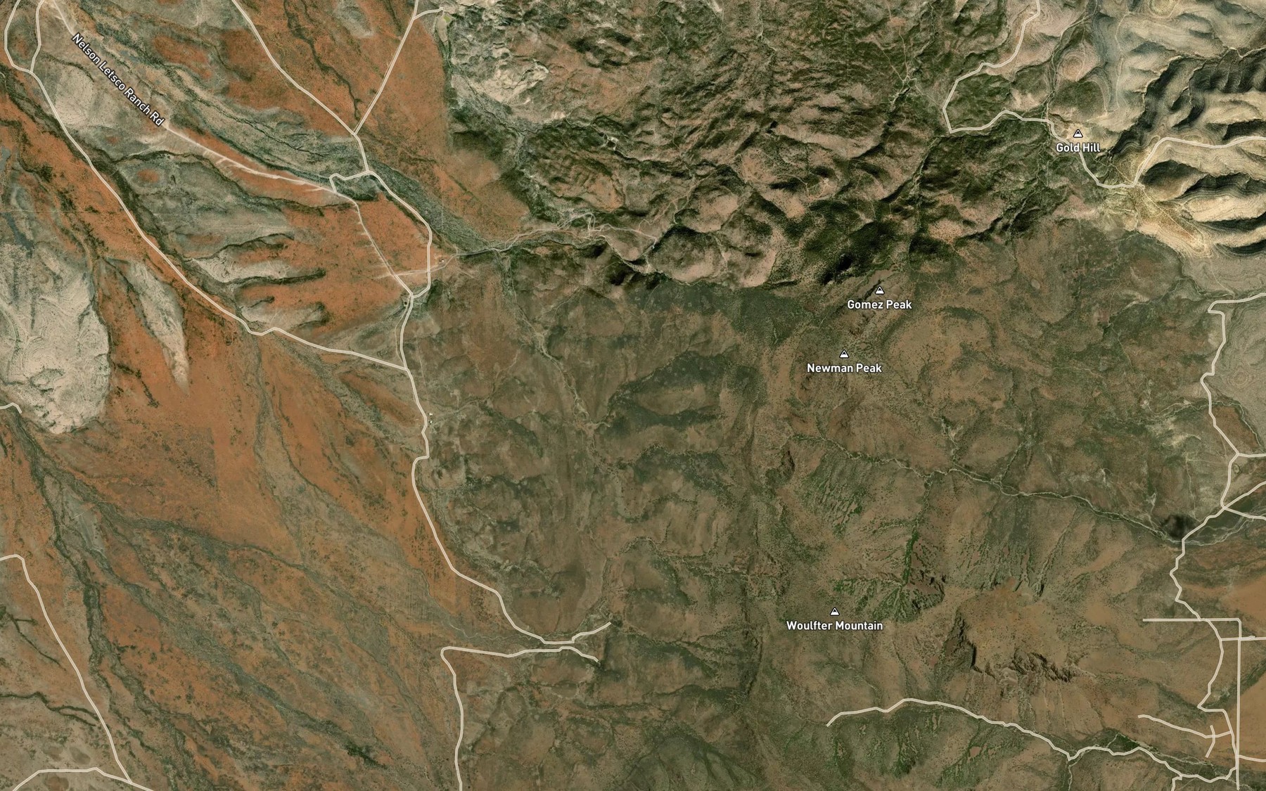 Satellite map of the Woodrow Spring