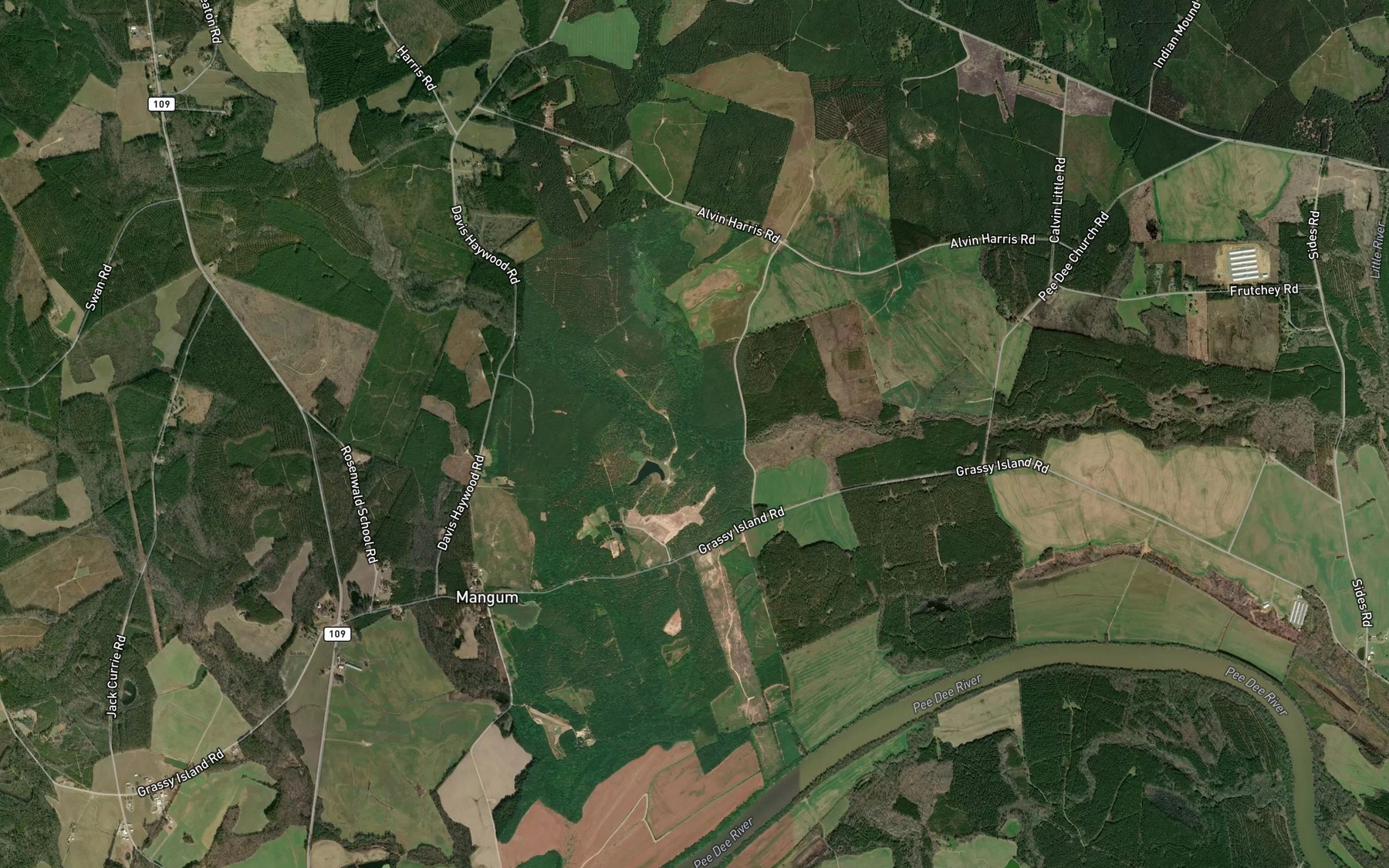 Satellite map of the Middle Prong Hamer Creek