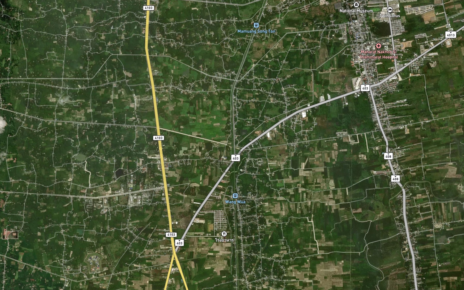 Satellite map of the Khlong Mamuang Khao