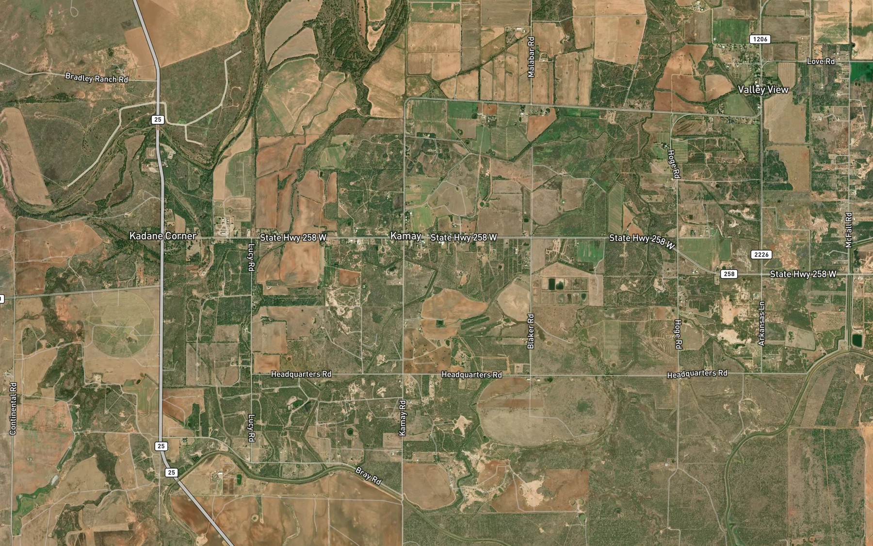 Satellite map of the SK Lateral