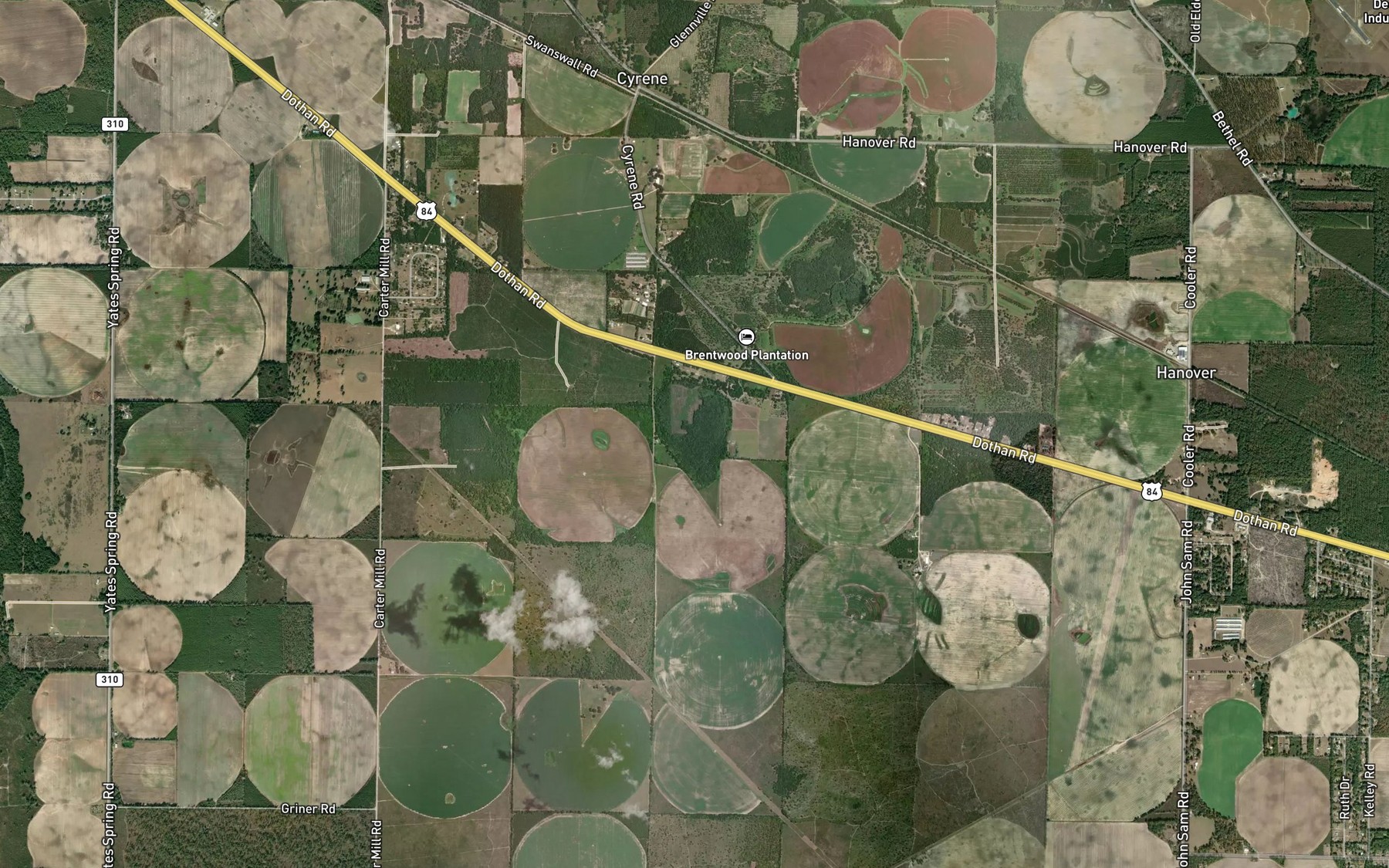 Satellite map of the Buzzard Roost