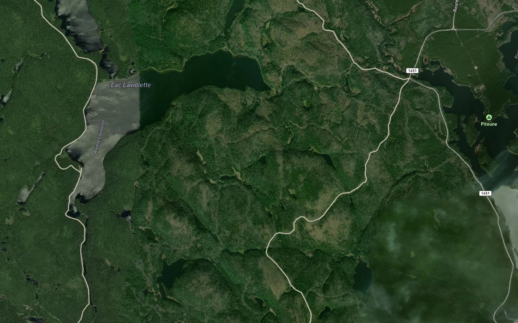 Satellite map of the Lac Garceau