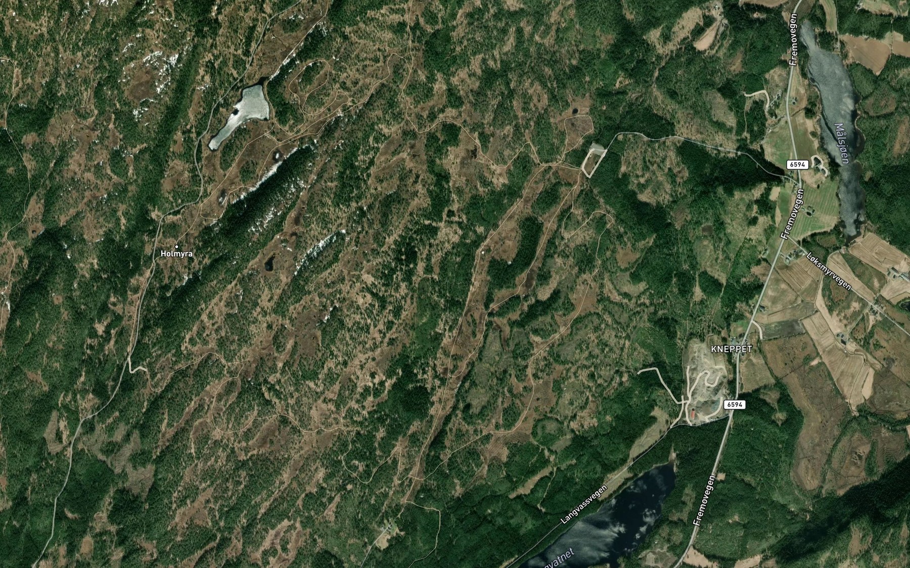Satellite map of the Vollbekken
