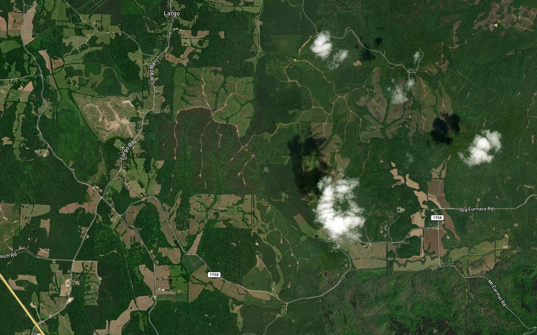 Satellite map of the Blue Spring