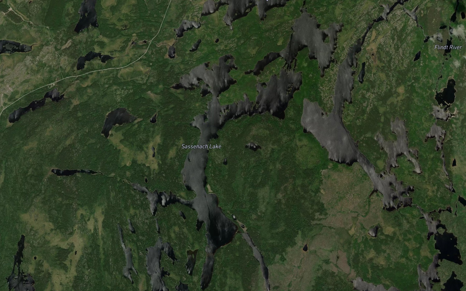 Satellite map of the Elga Creek
