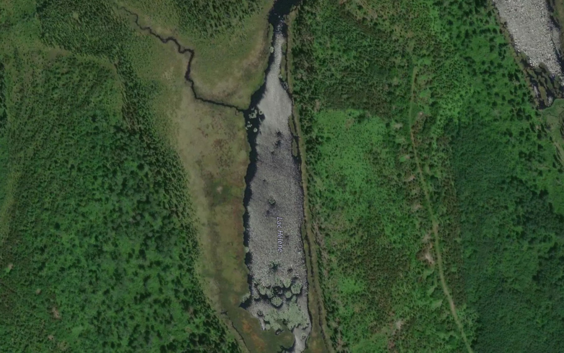Satellite map of the Lac Helene