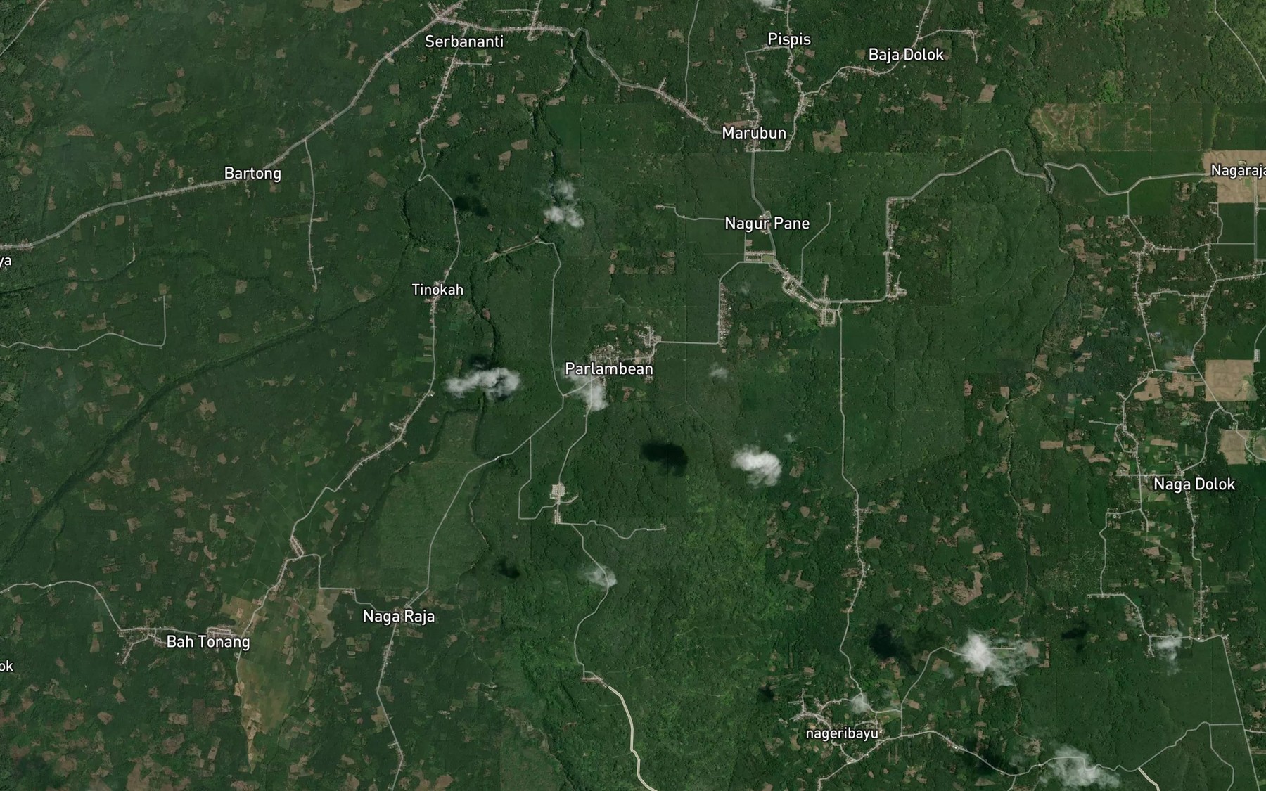 Satellite map of the Bah Kararan