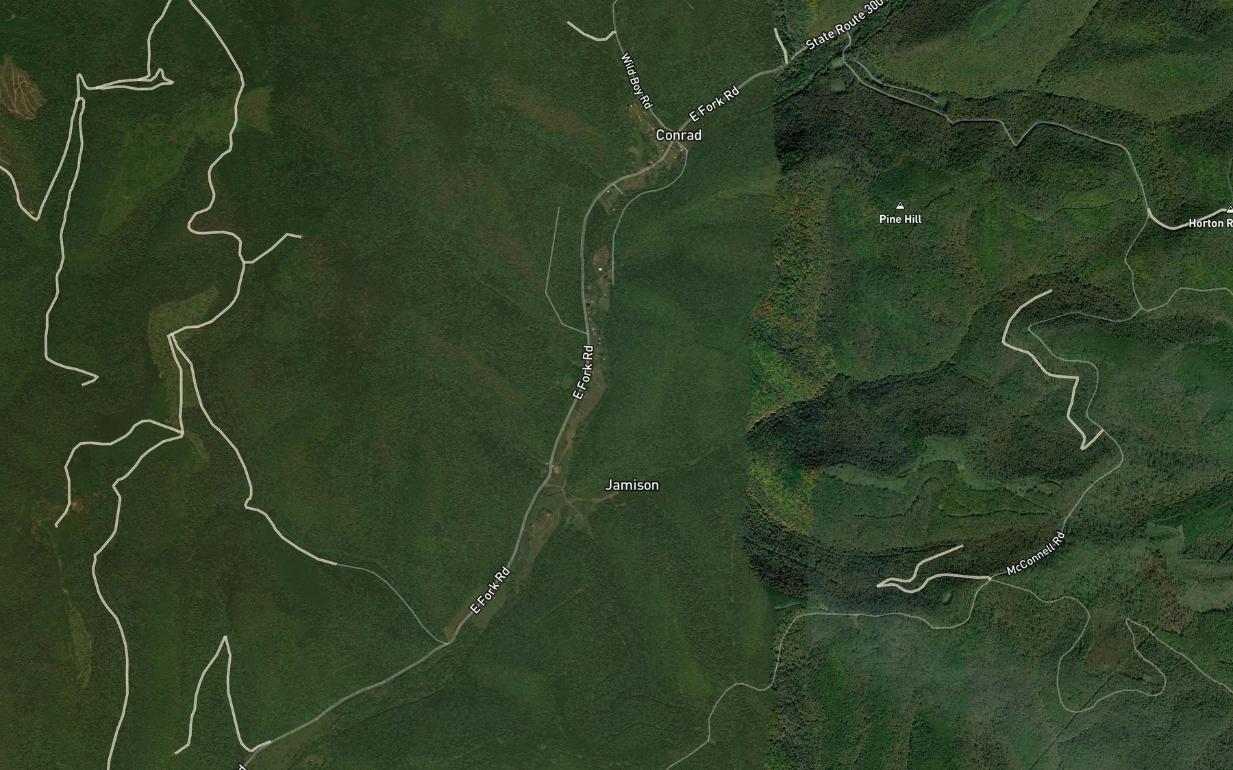 Satellite map of the Stony Run