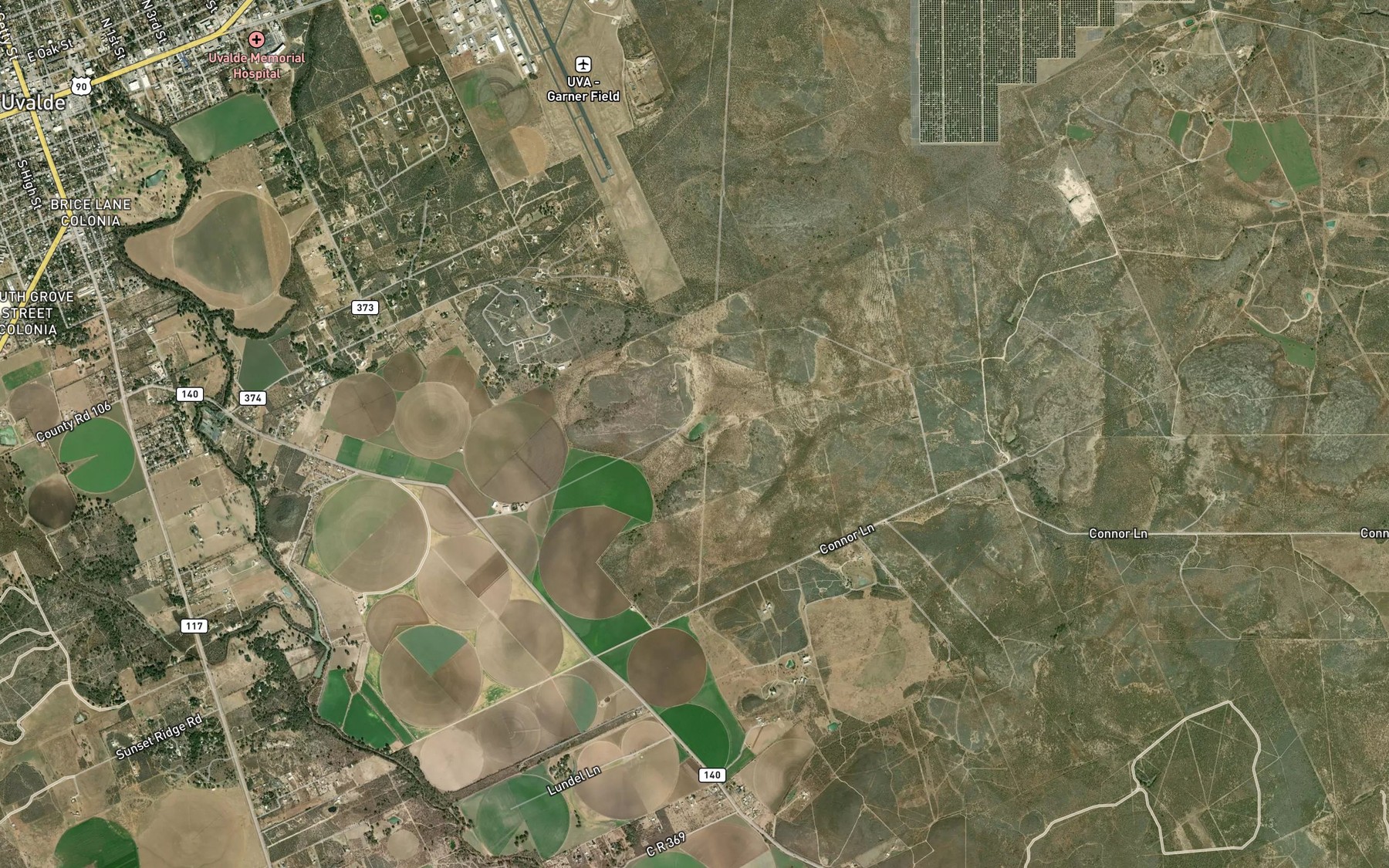 Satellite map of the Carter Lake