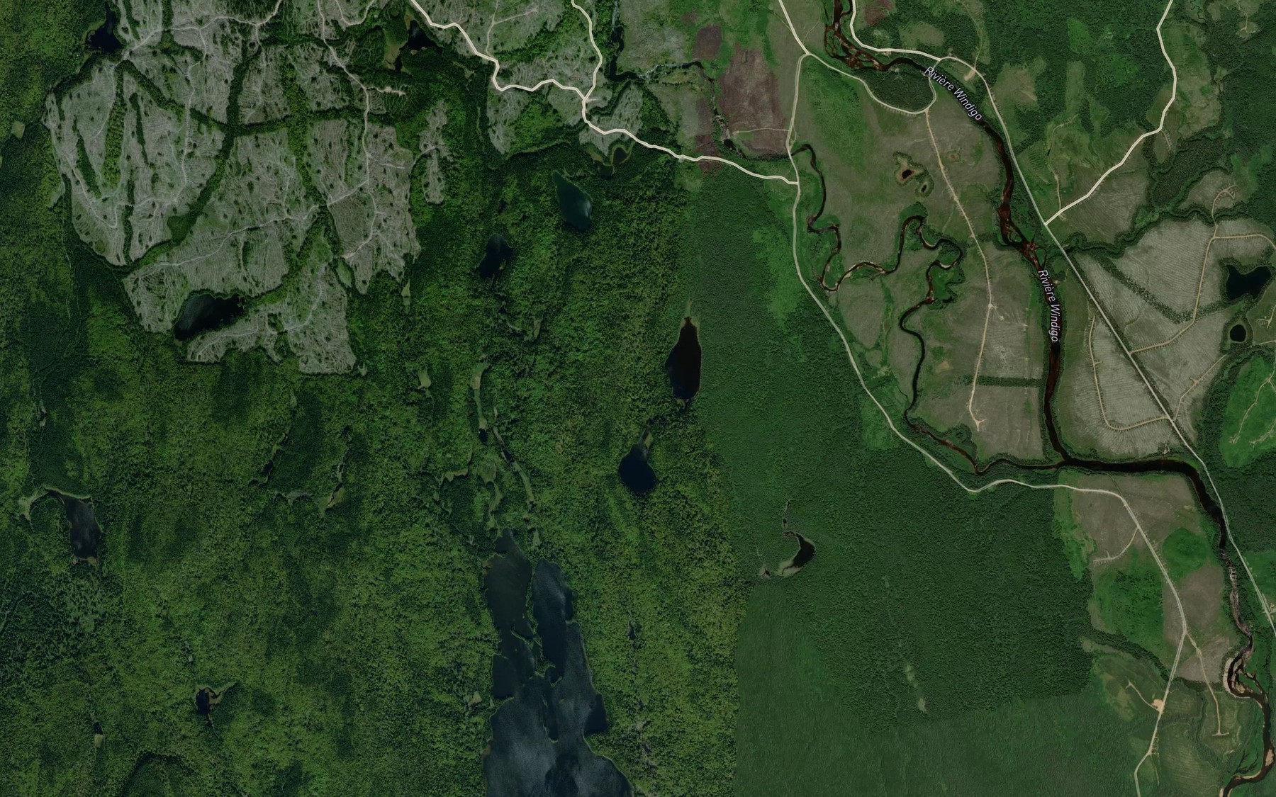 Satellite map of the Lac Gauthier