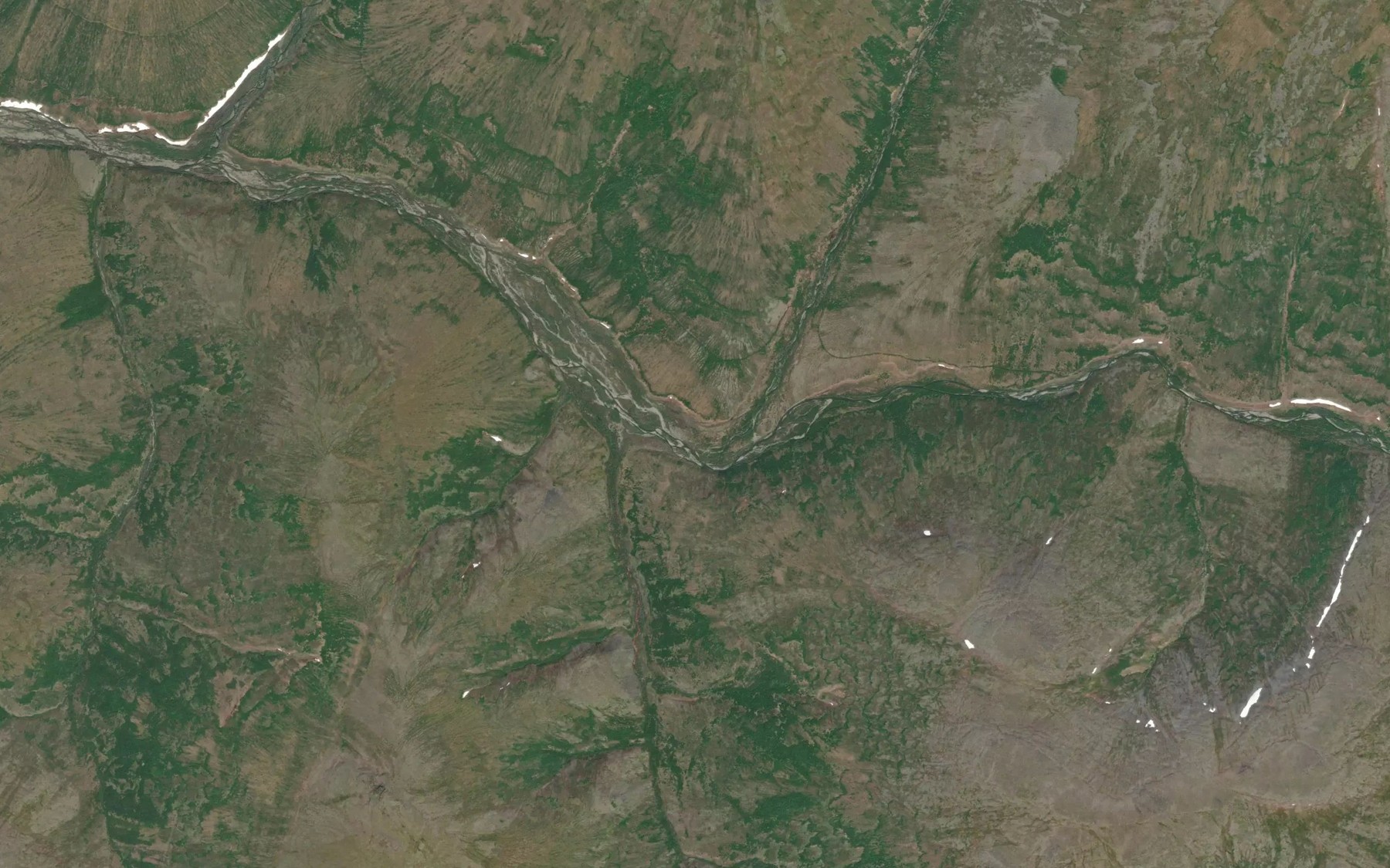 Satellite map of the Boise Creek