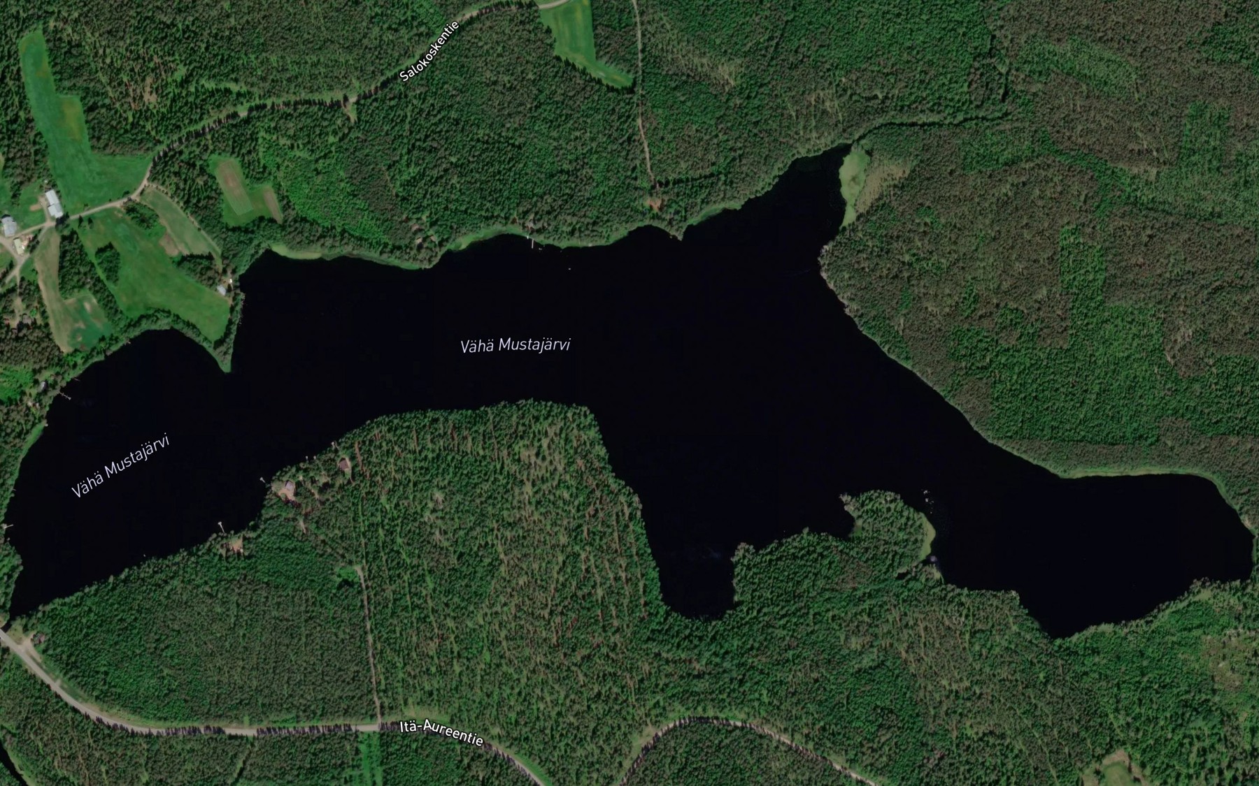 Satellite map of the Vaha Mustajarvi