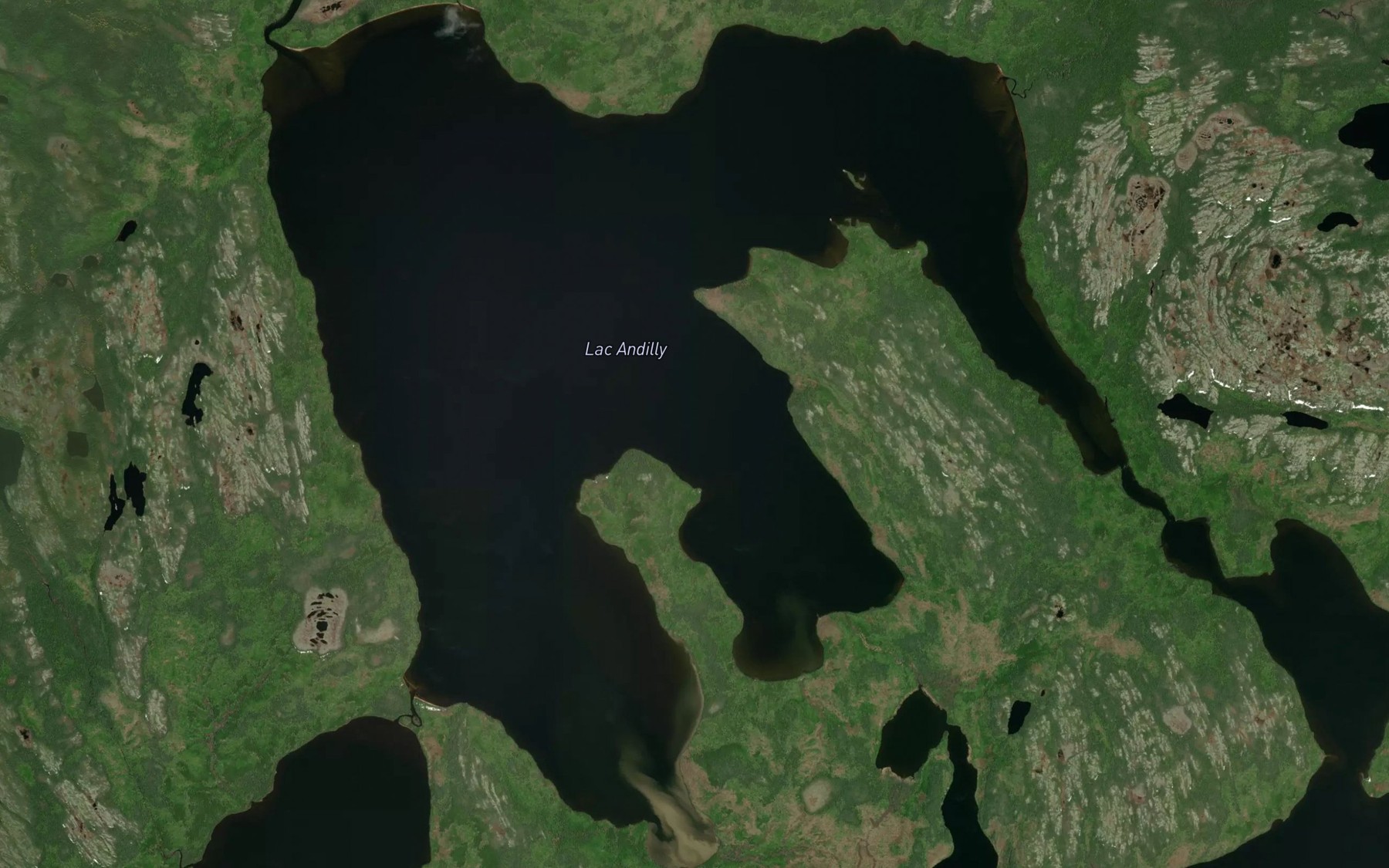 Satellite map of the Lac Andilly