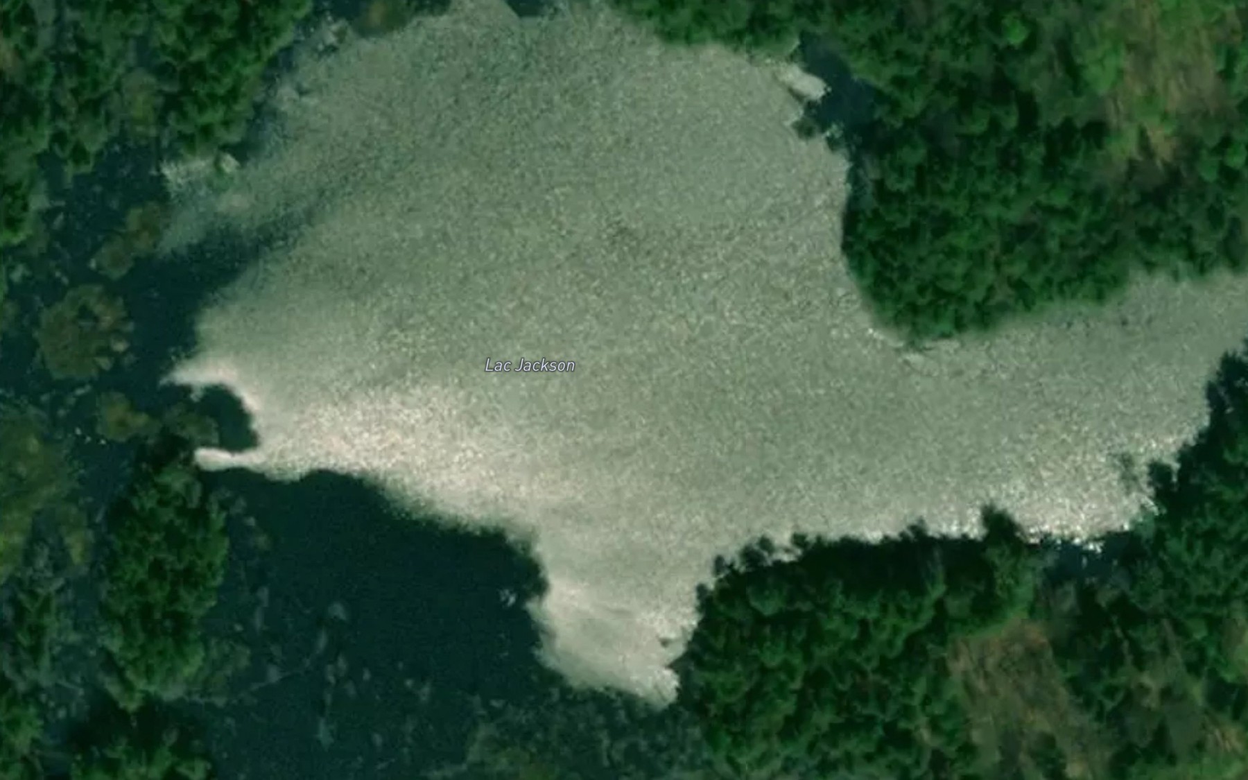 Satellite map of the Lac Jackson