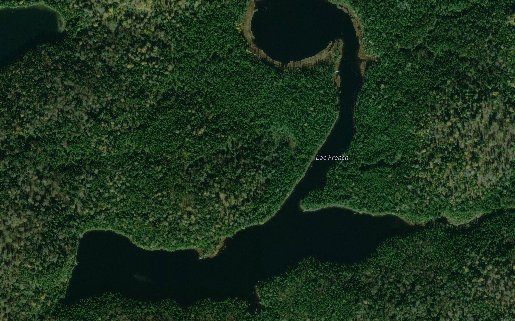 Satellite map of the Lac French