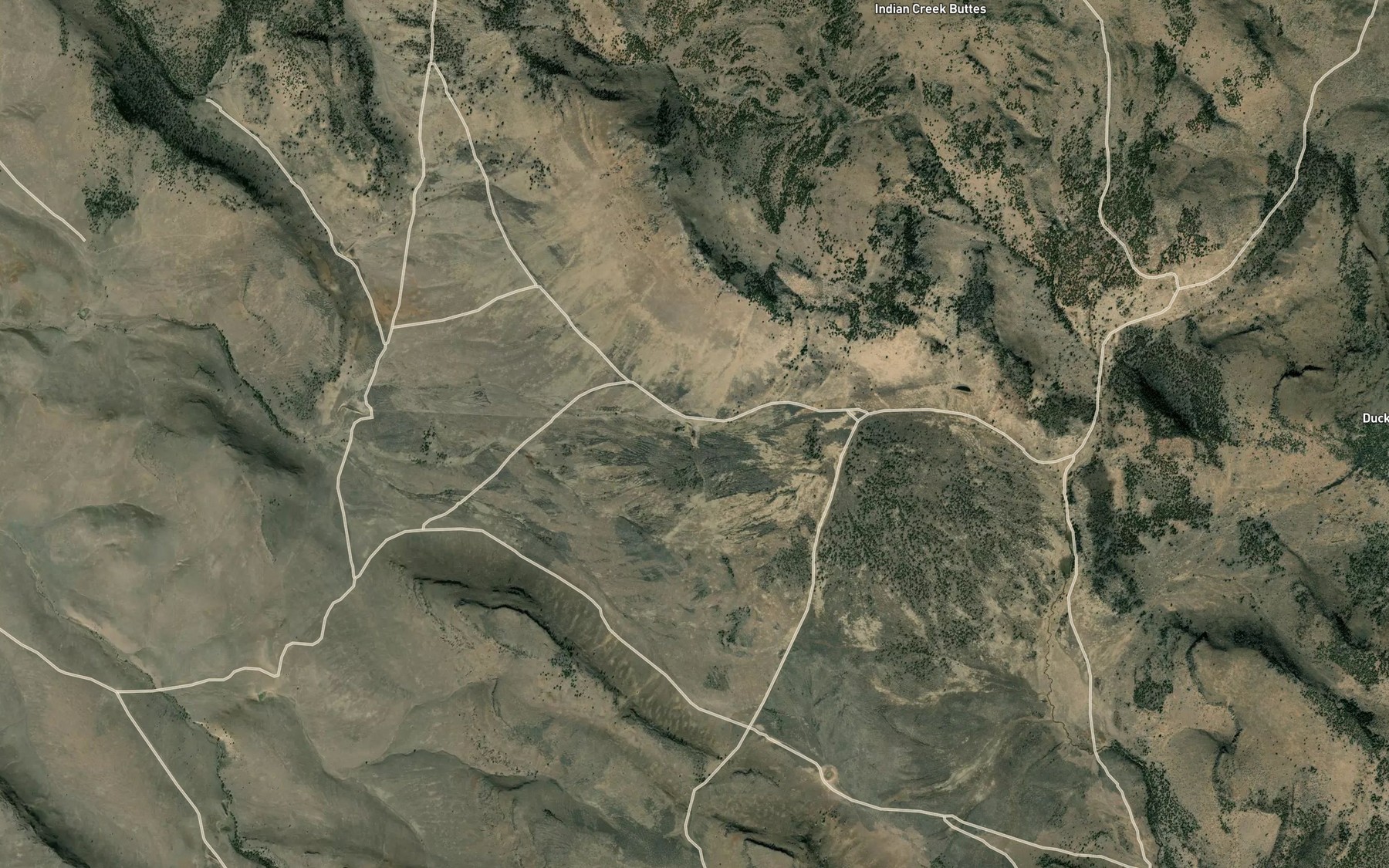 Satellite map of the High Butte Reservoir