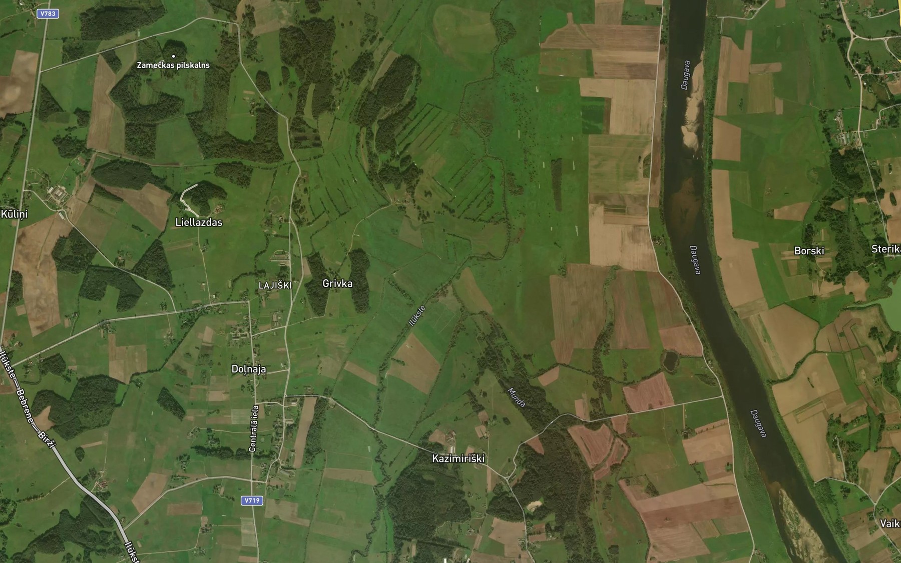 Satellite map of the Munda
